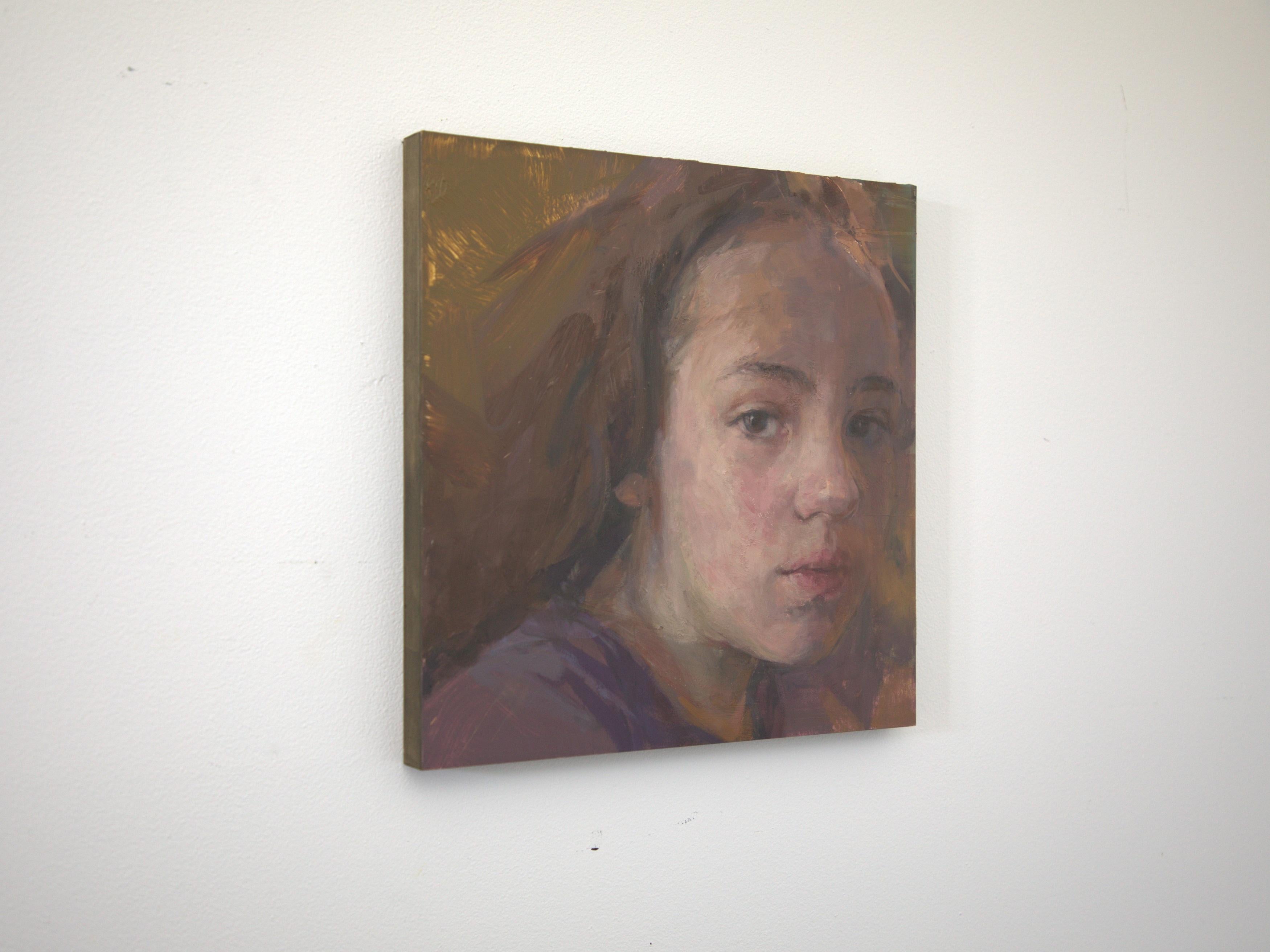 « Laura » (2021) - Peinture originale de portrait d'Elena Burykina en vente 2