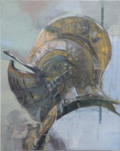 "Medieval Rhinoceros" (2025) Still-Life of Renaissance Armor, Oil Painting