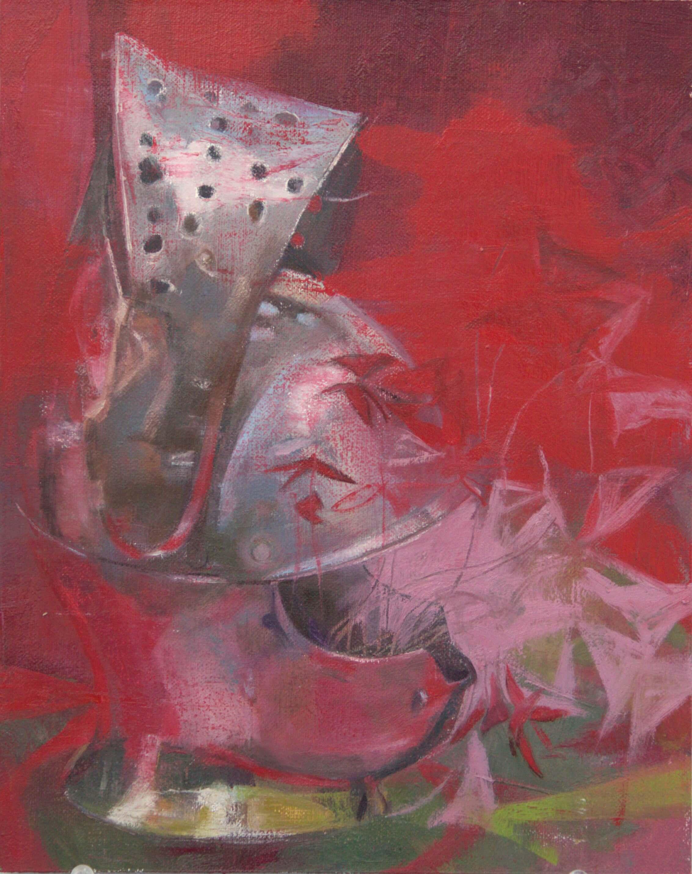 "Memoriam" (2024) - Original Medieval Armor Still-Life Oil Painting