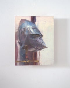 "Espadas fuera" (2023) - Pintura al óleo original de bodegón de armadura medieval