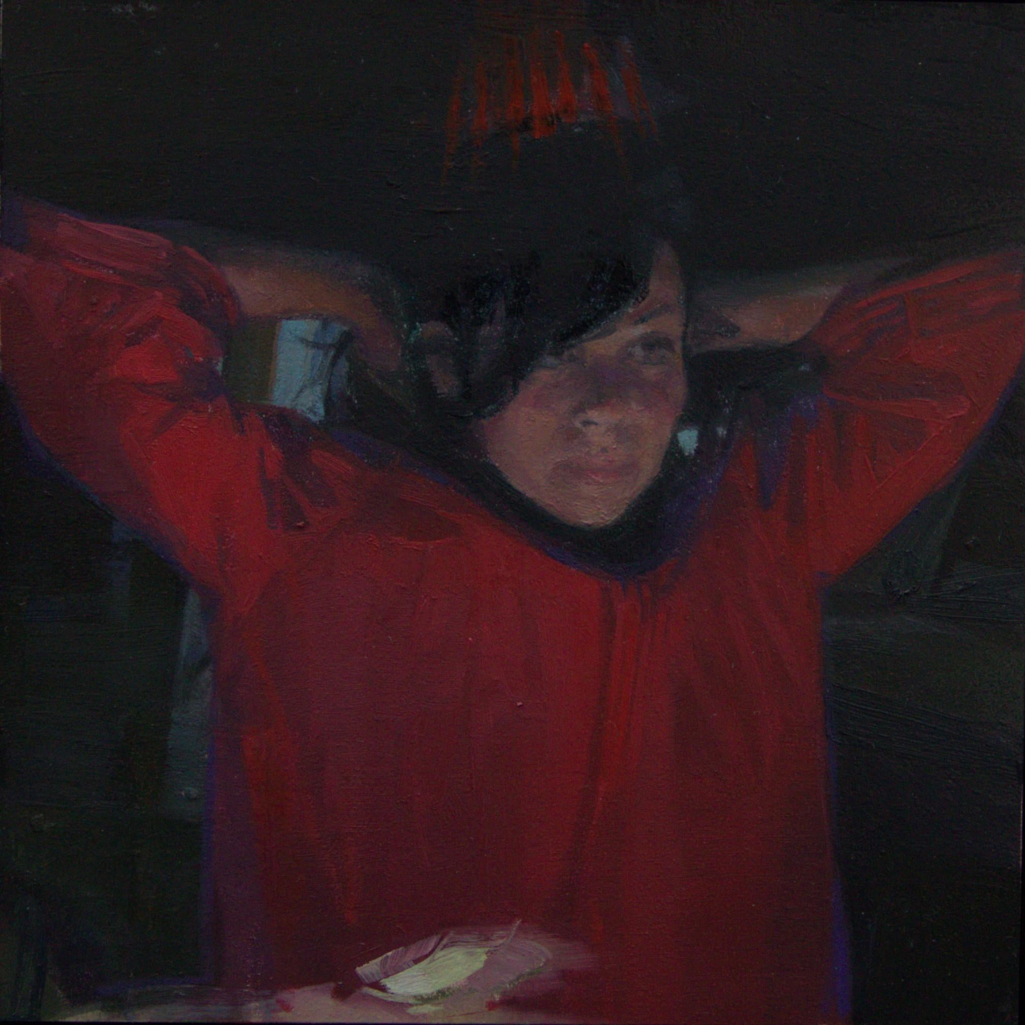 "The Big Mirror 1" (2023) - Original Portrait Painting by Elena Burykina