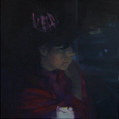 "The Big Mirror 2" (2023) - Original Portrait Painting by Elena Burykina
