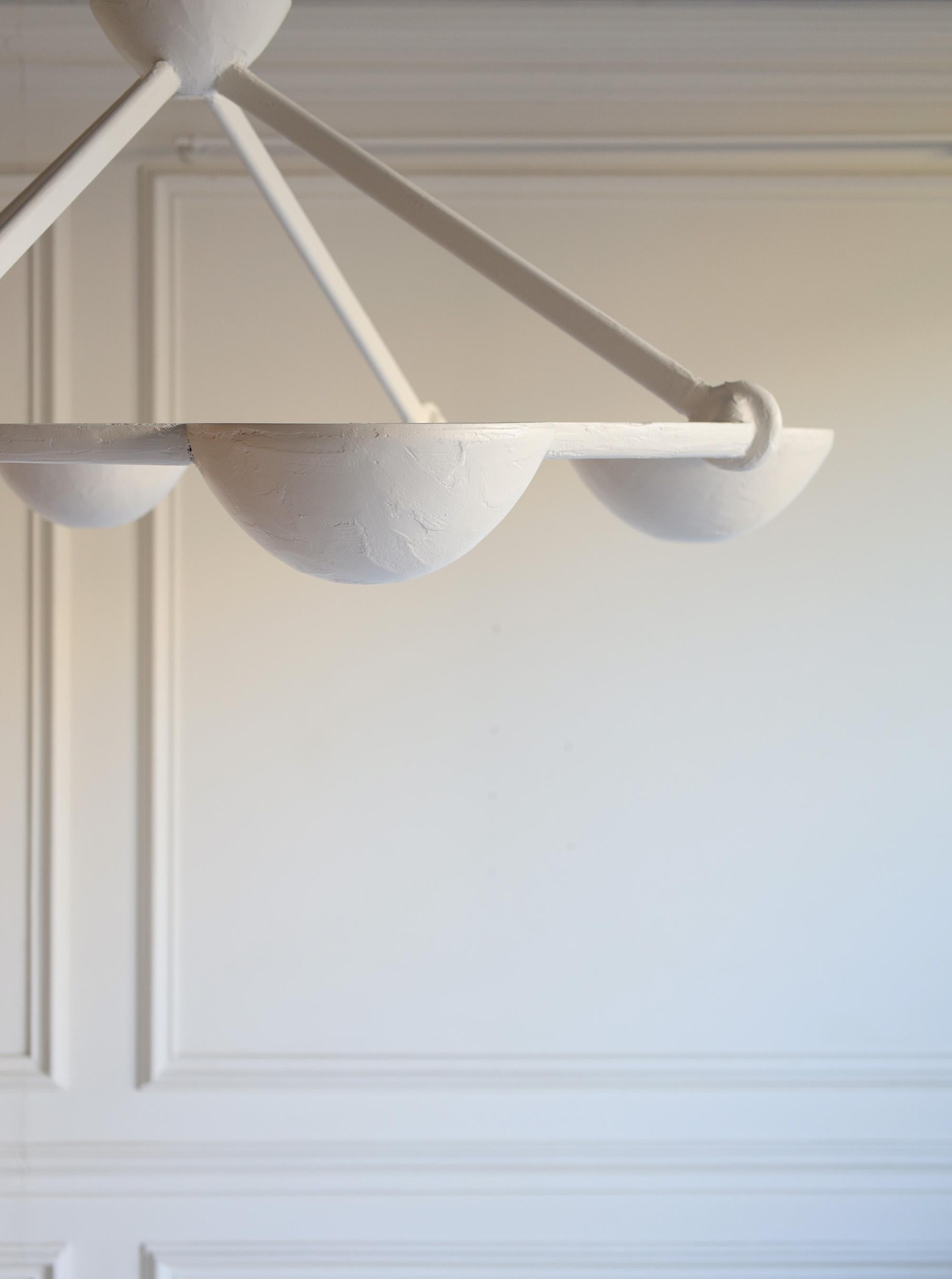 Elena Ceiling Light – White Plaster In New Condition For Sale In London, GB