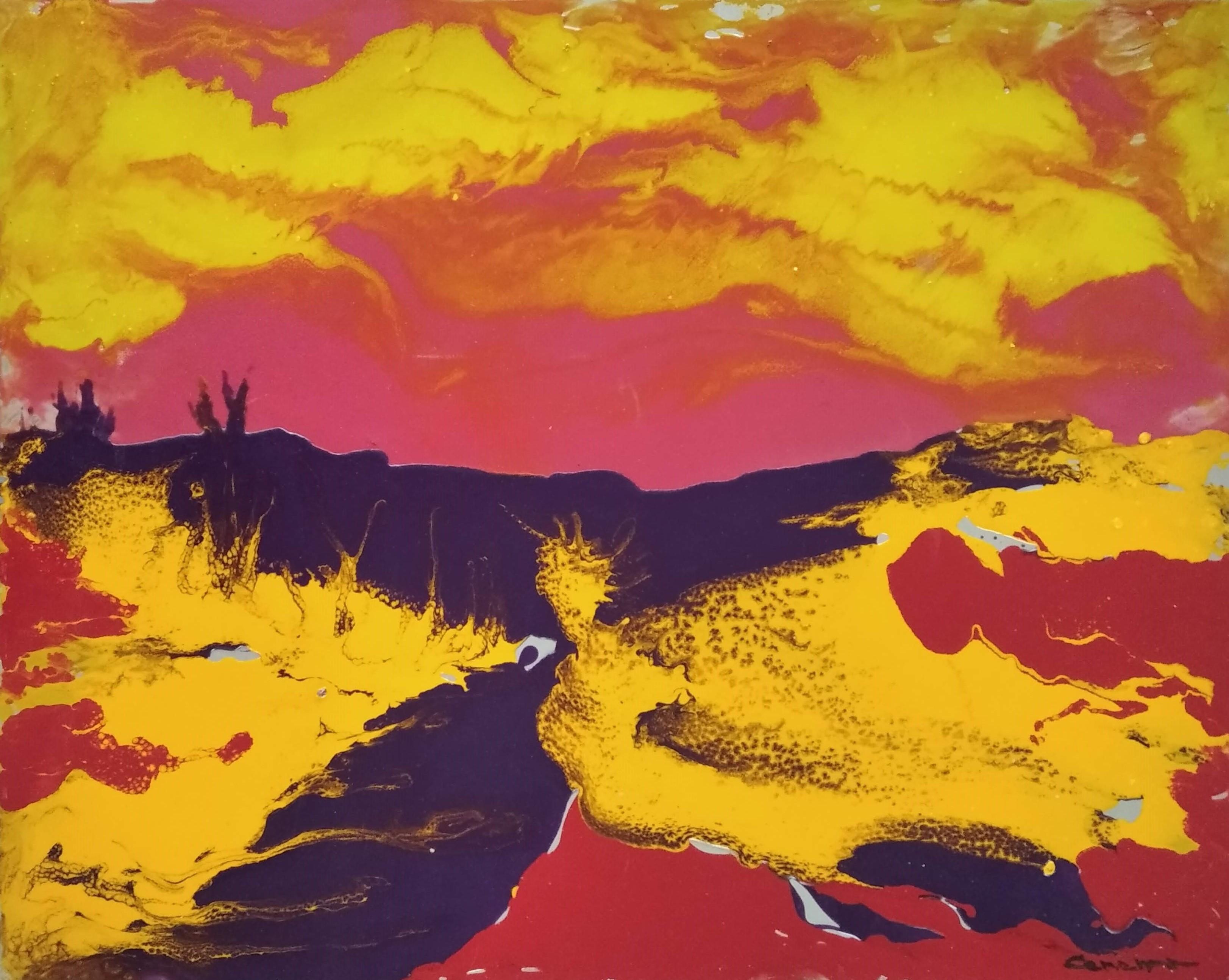 Abstract Painting di Elena Cenarro  - La fuerza del ocaso