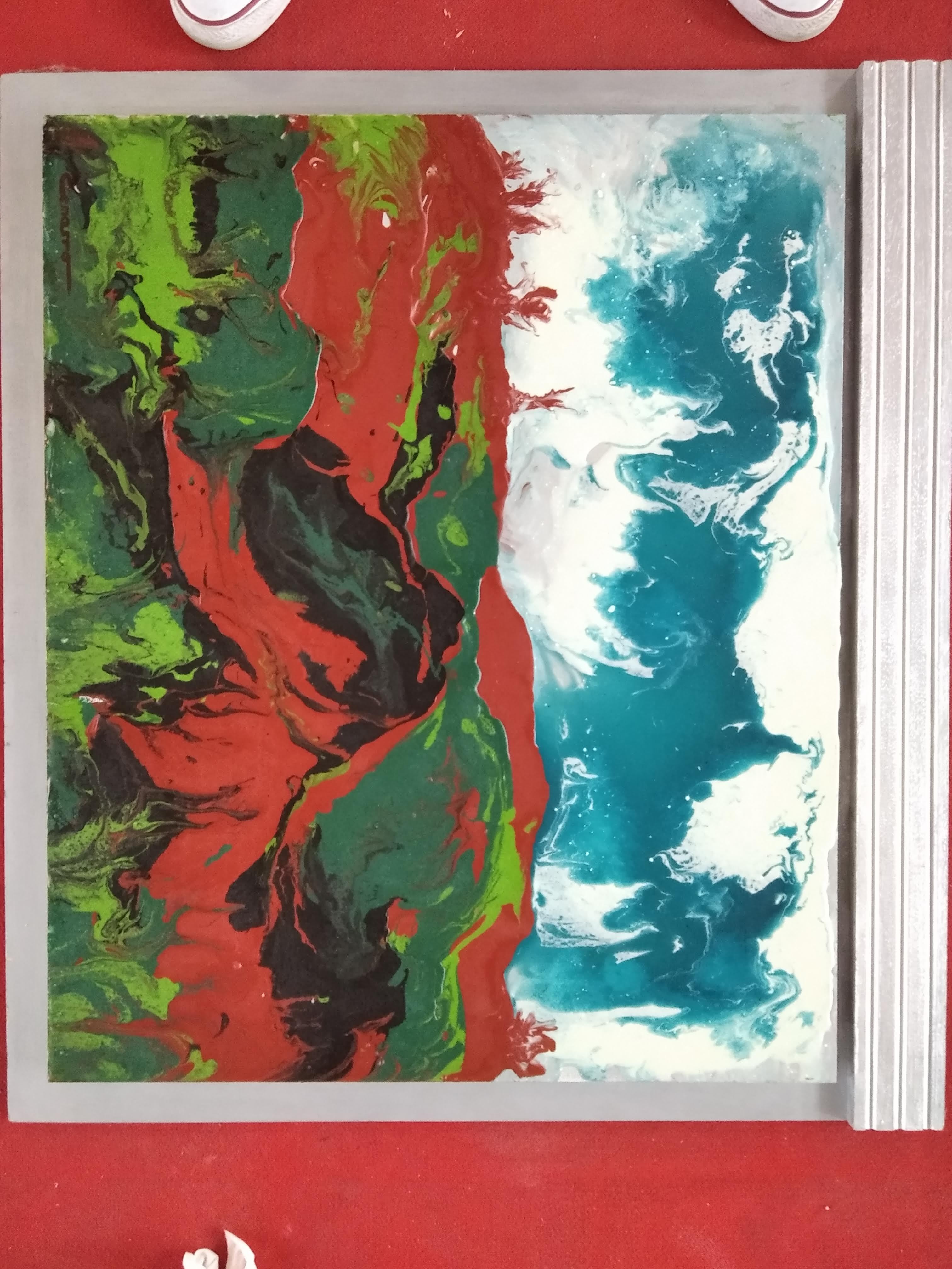 Vibracin (Schwarz), Abstract Painting, von Elena Cenarro 