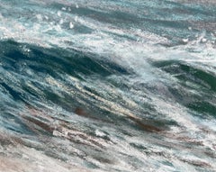 "Plein Air Wave Fragmentations" Peinture originale d'Elena Degenhardt, paysage marin