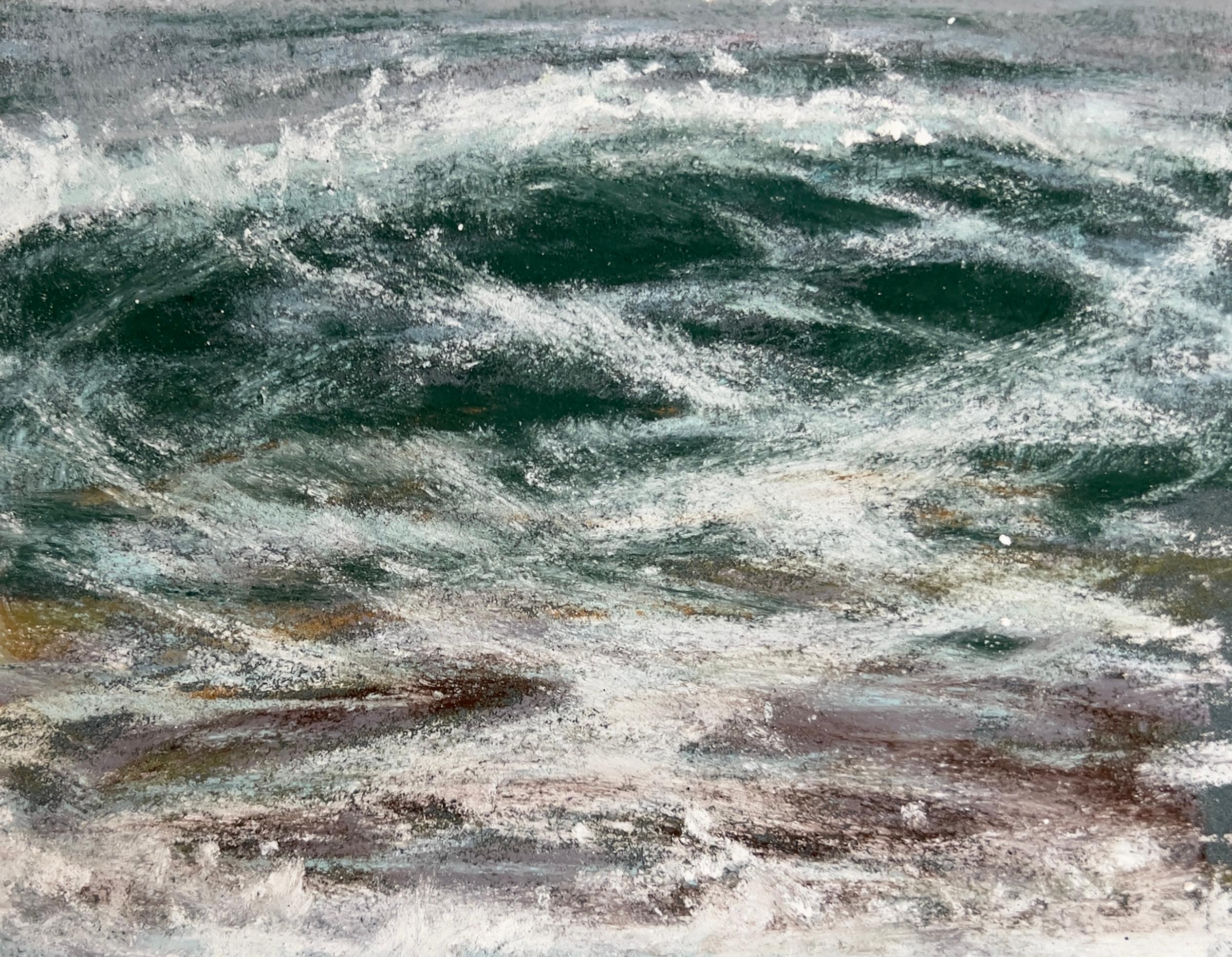 "Plein Air Wave Fragmentations VI" (2022) Peinture originale d'Elena Degenhardt