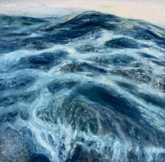 "Waves Mountains High II" Peinture originale d'Elena Degenhardt, paysage marin au pastel