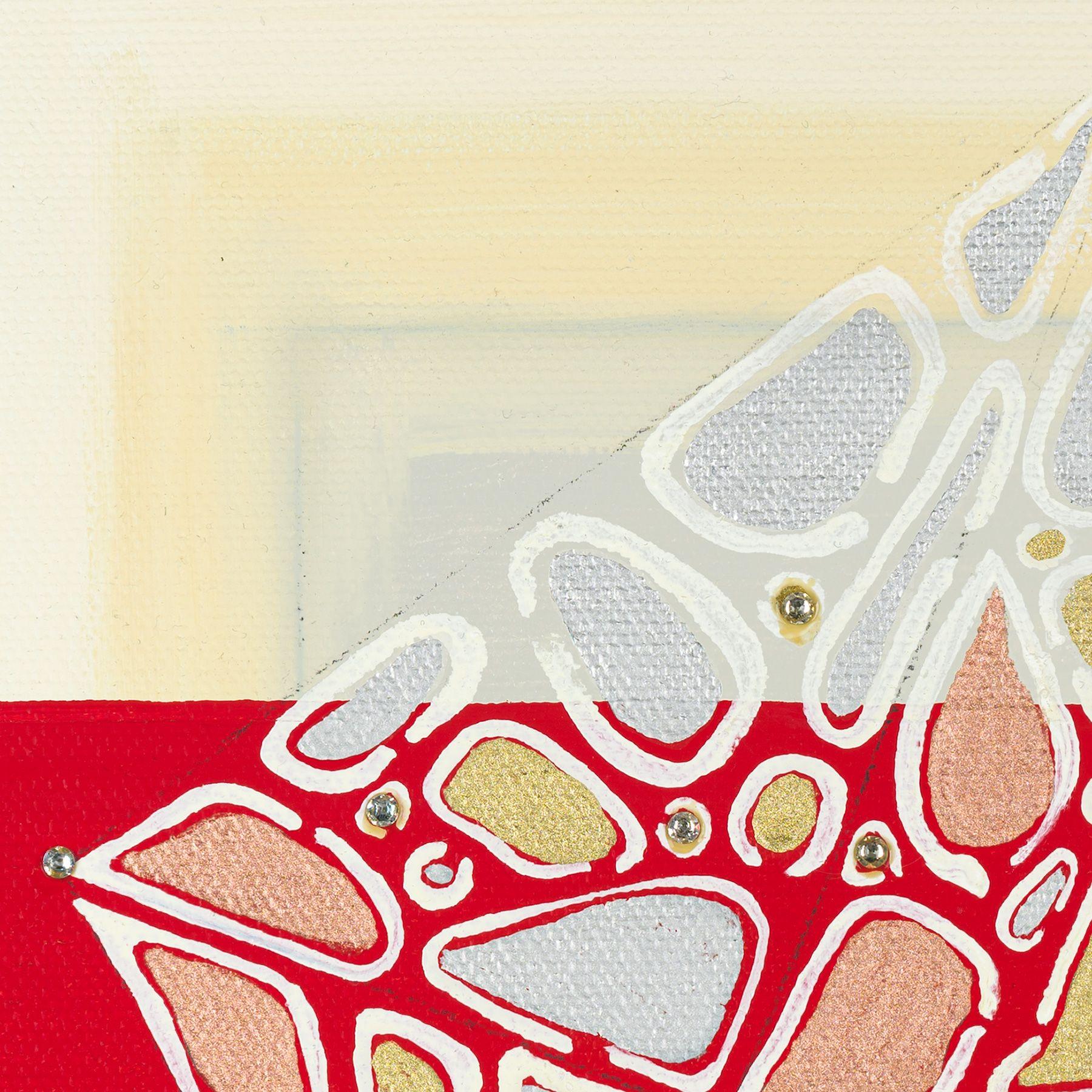 Gem I, Painting, Oil on Canvas - Beige Abstract Painting by Elena Disabato