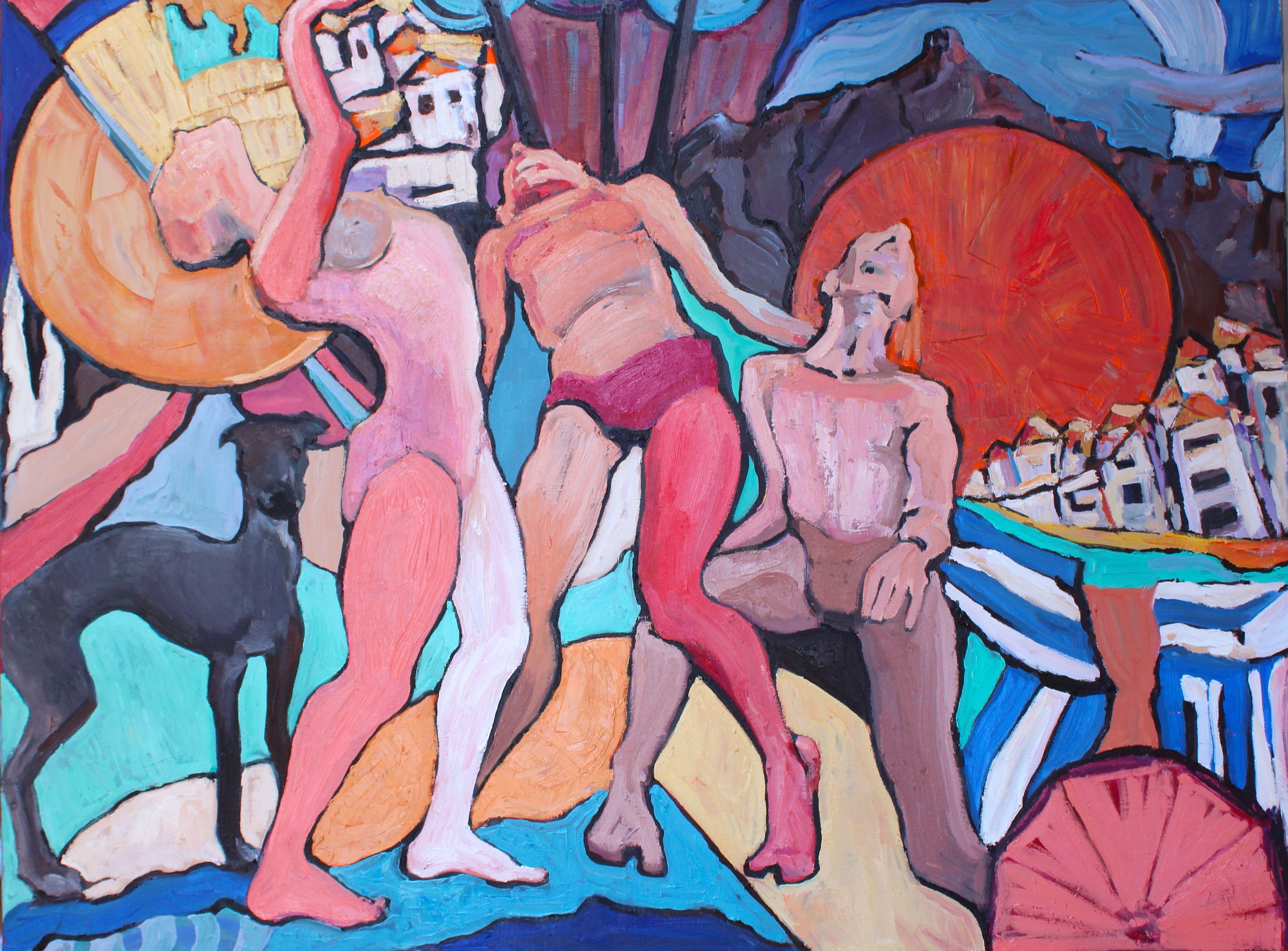 A3 Marbella, Pittura, Olio su tela - Painting Contemporaneo di Elena Done