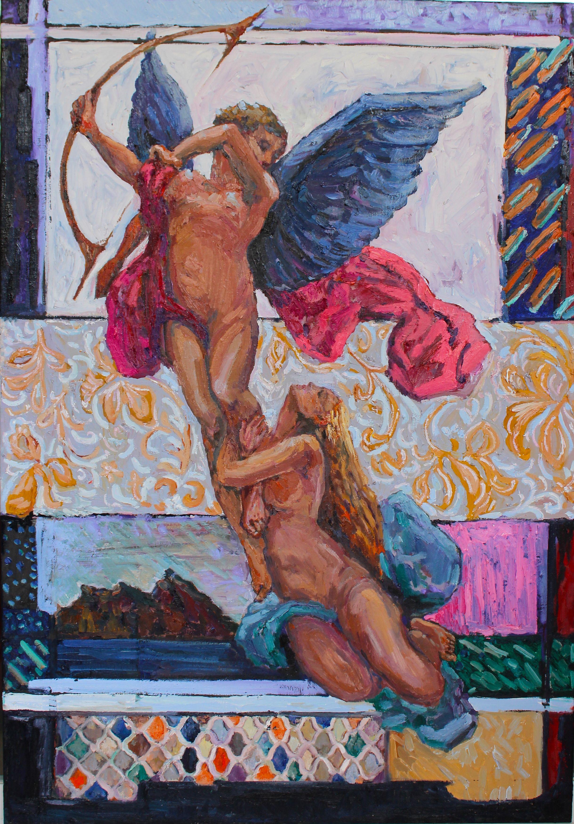Amour & Psyche -I, Pittura, Olio su tela in vendita 1