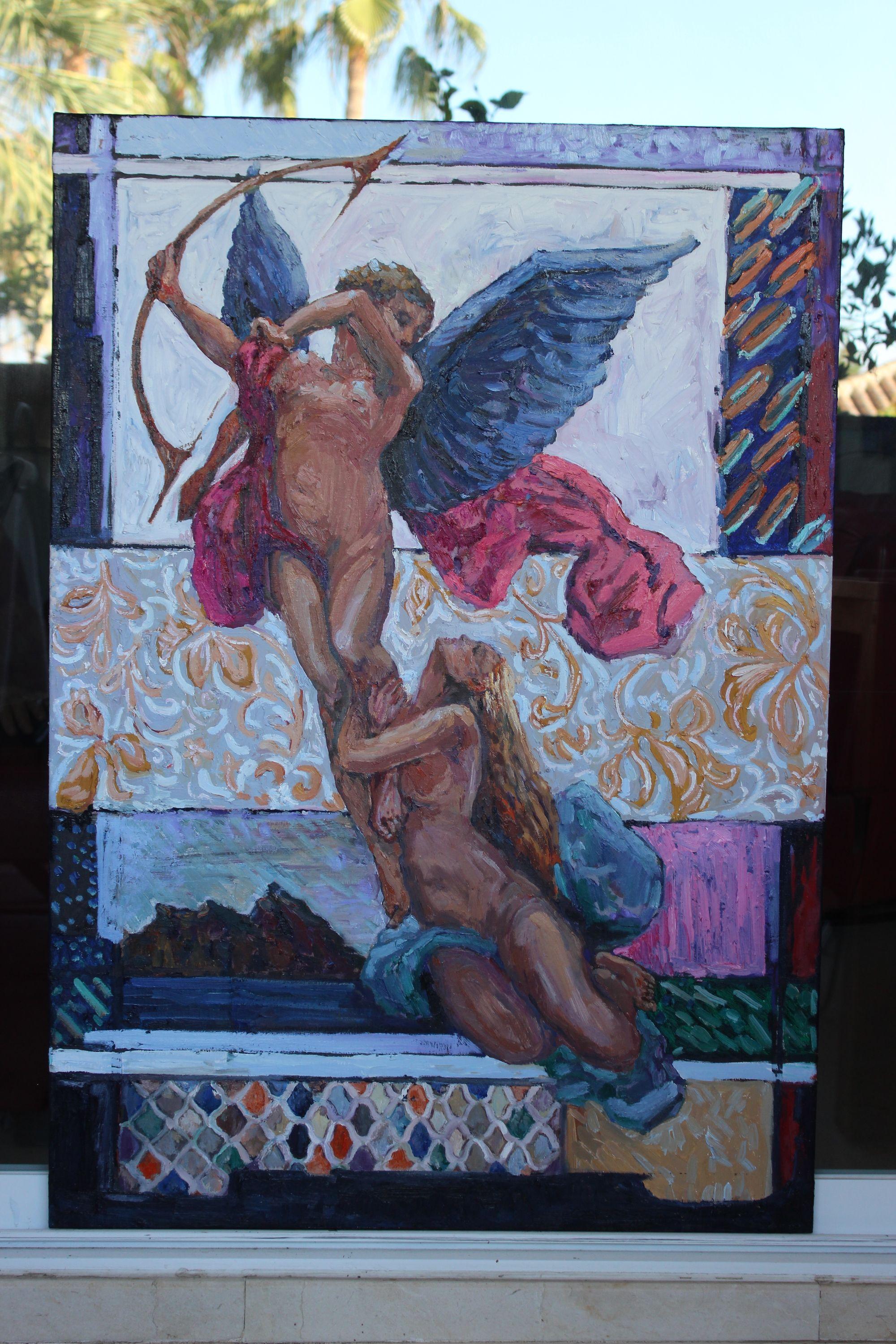 Amour & Psyche -I, Pittura, Olio su tela in vendita 2