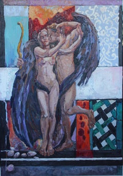 Amour& Psyche II., Painting, Oil on Canvas