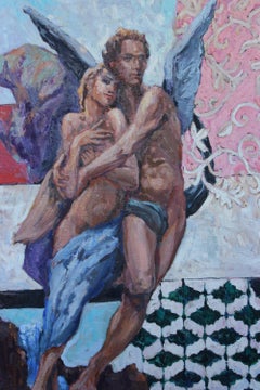 Amour & Psyche III, Gemälde, Öl auf Leinwand