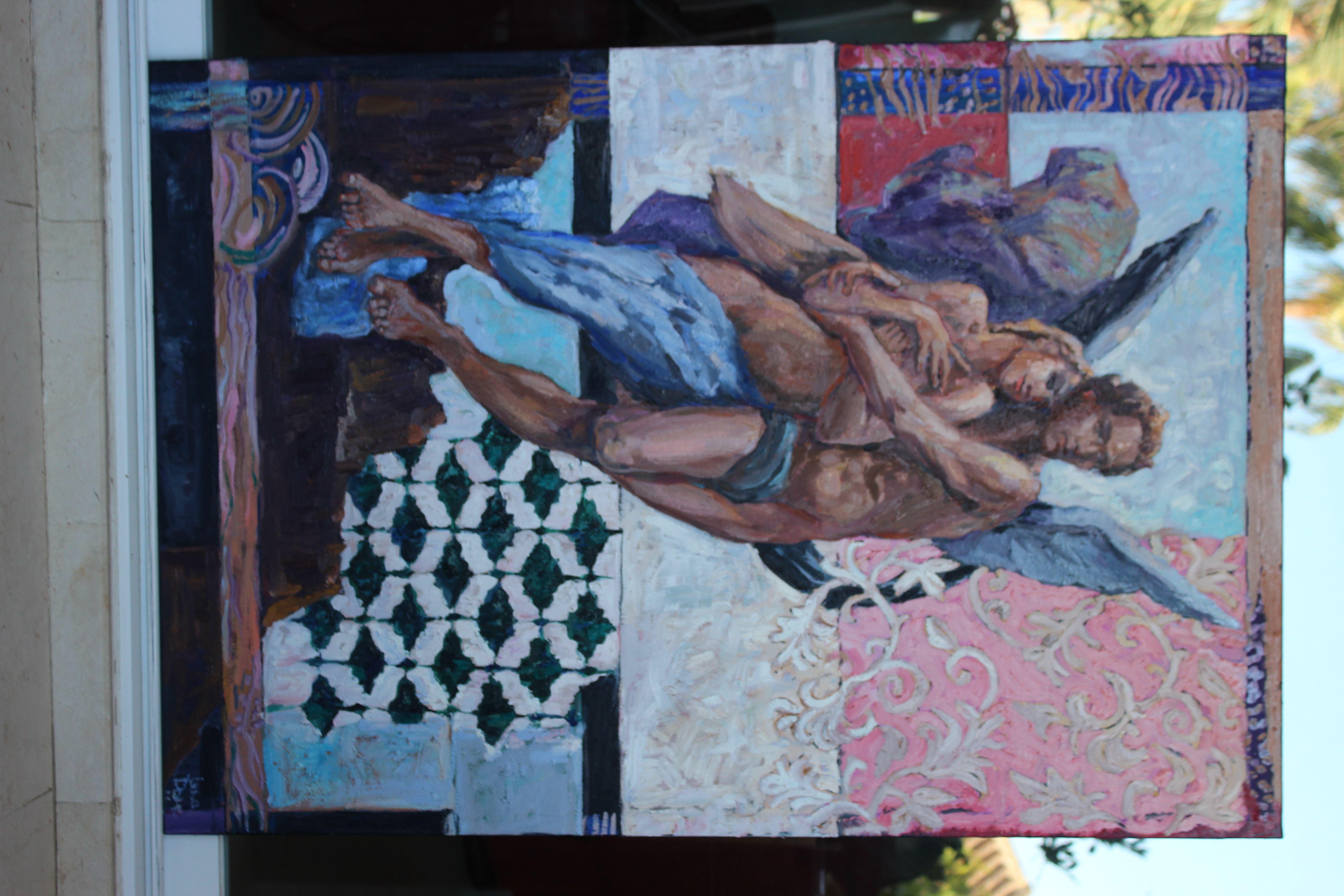 Amor y Psique III, Pintura, Óleo sobre lienzo en venta 1
