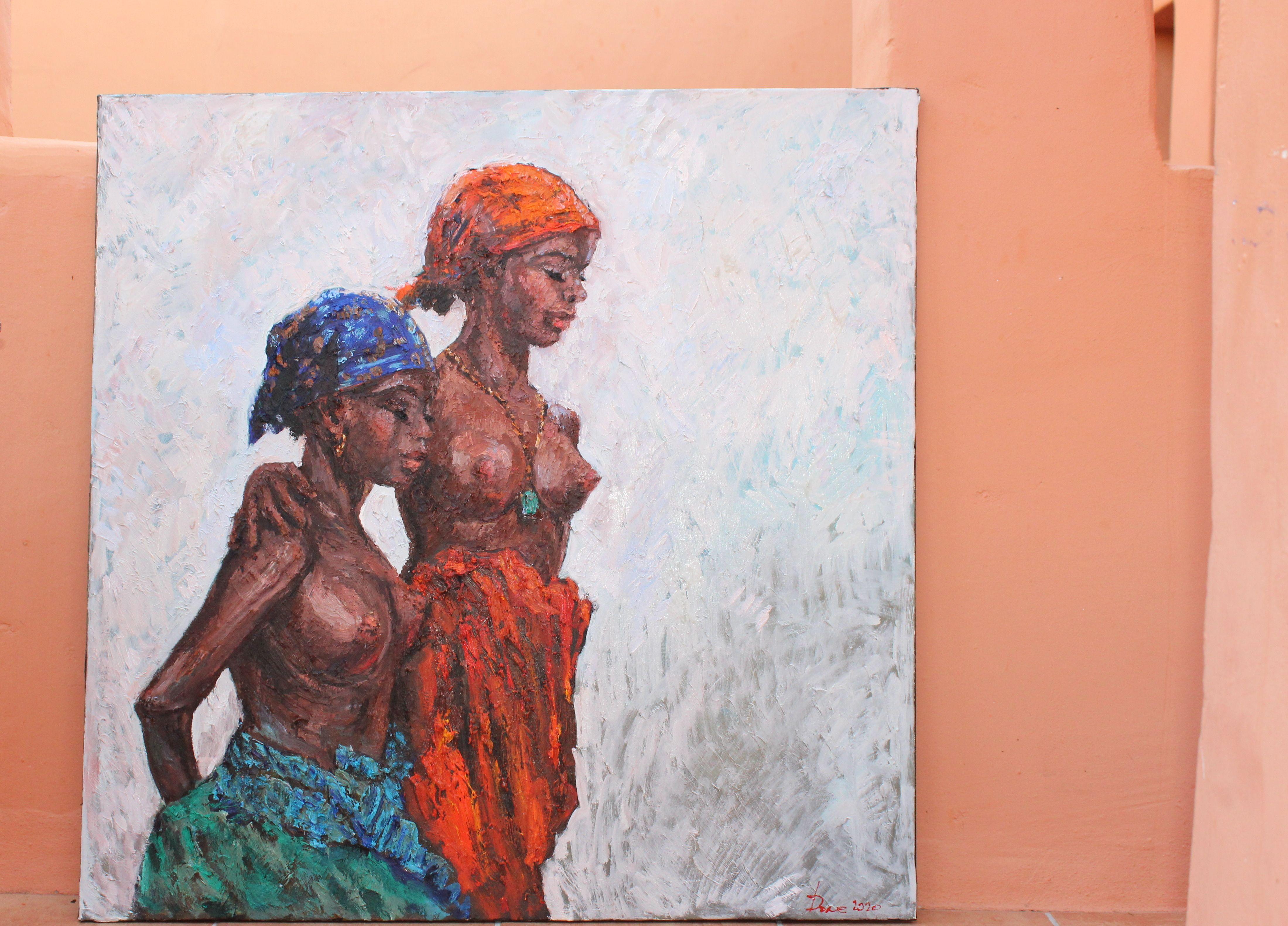 Black Beauties I, Painting, Oil on Canvas For Sale 3