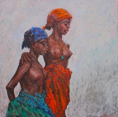 Peinture, huile sur toile « Black Beauties I »