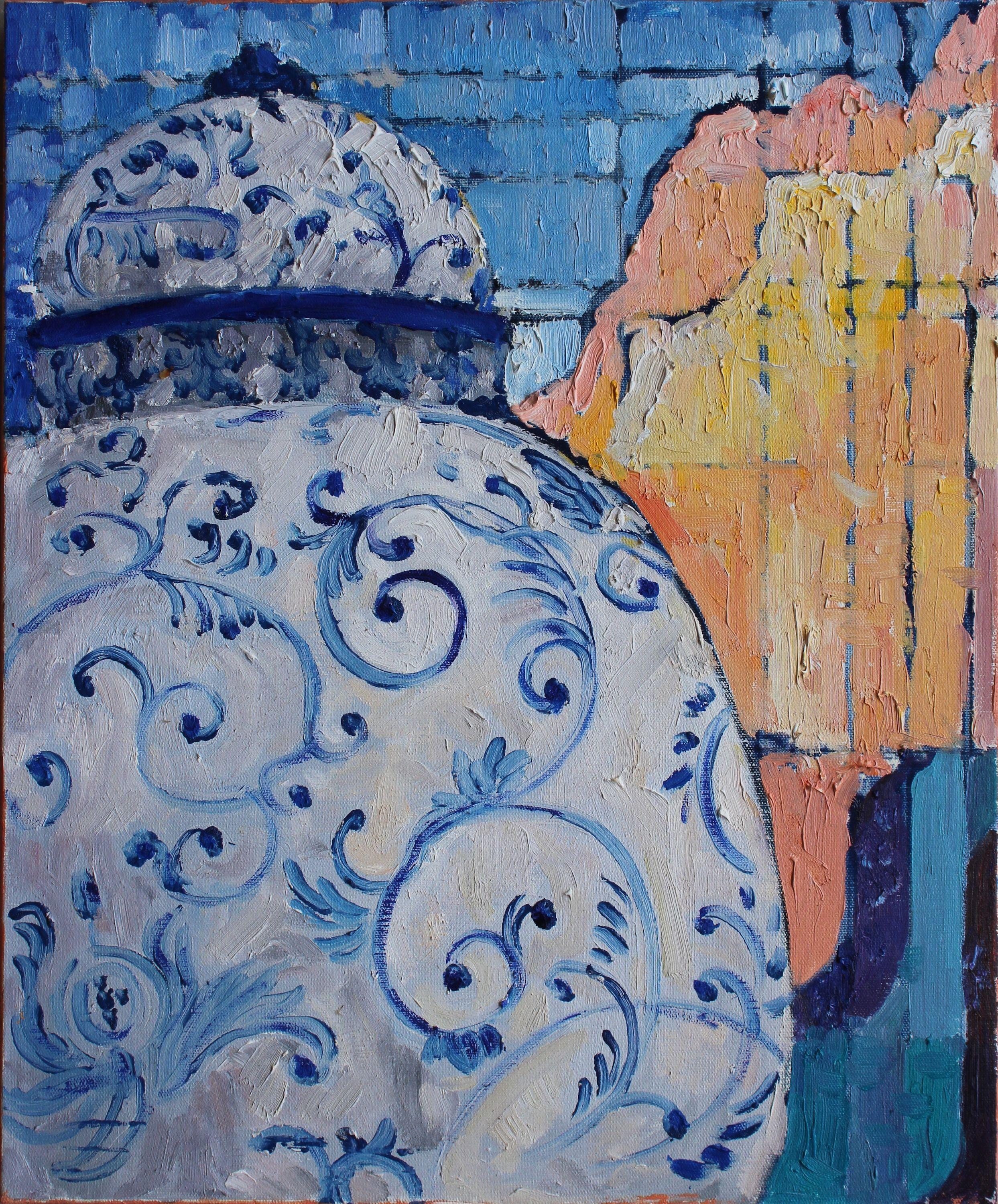 Bodies&Spaces 8, Gemälde, Öl auf Leinwand – Painting von Elena Done