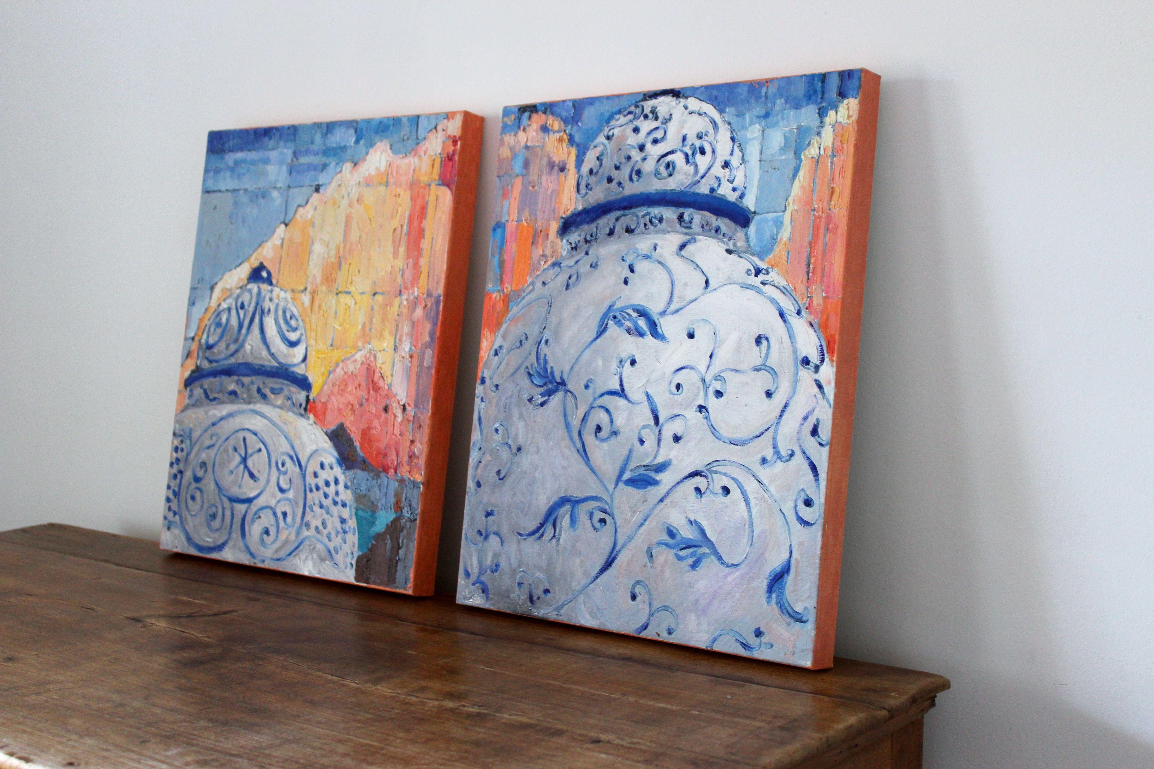 Bodies&Spaces 9, Gemälde, Öl auf Leinwand (Impressionismus), Painting, von Elena Done
