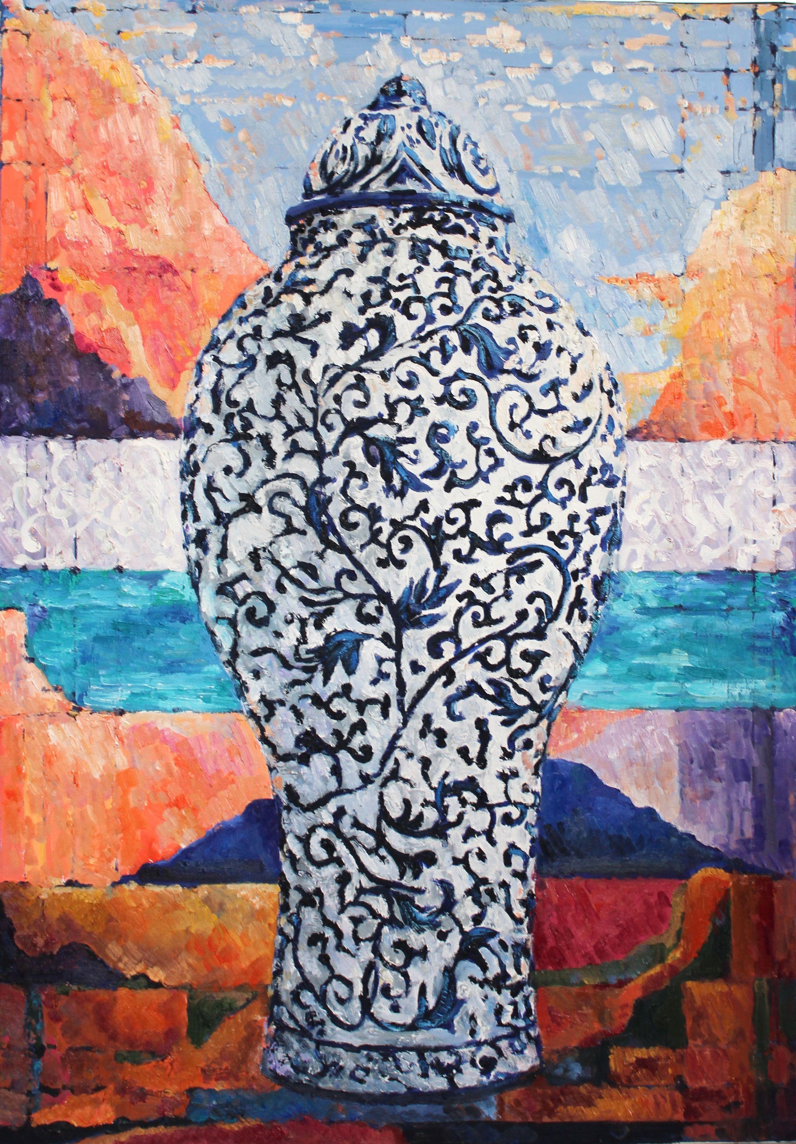 Body&Spaces 2, Pittura, Olio su tela - Painting di Elena Done