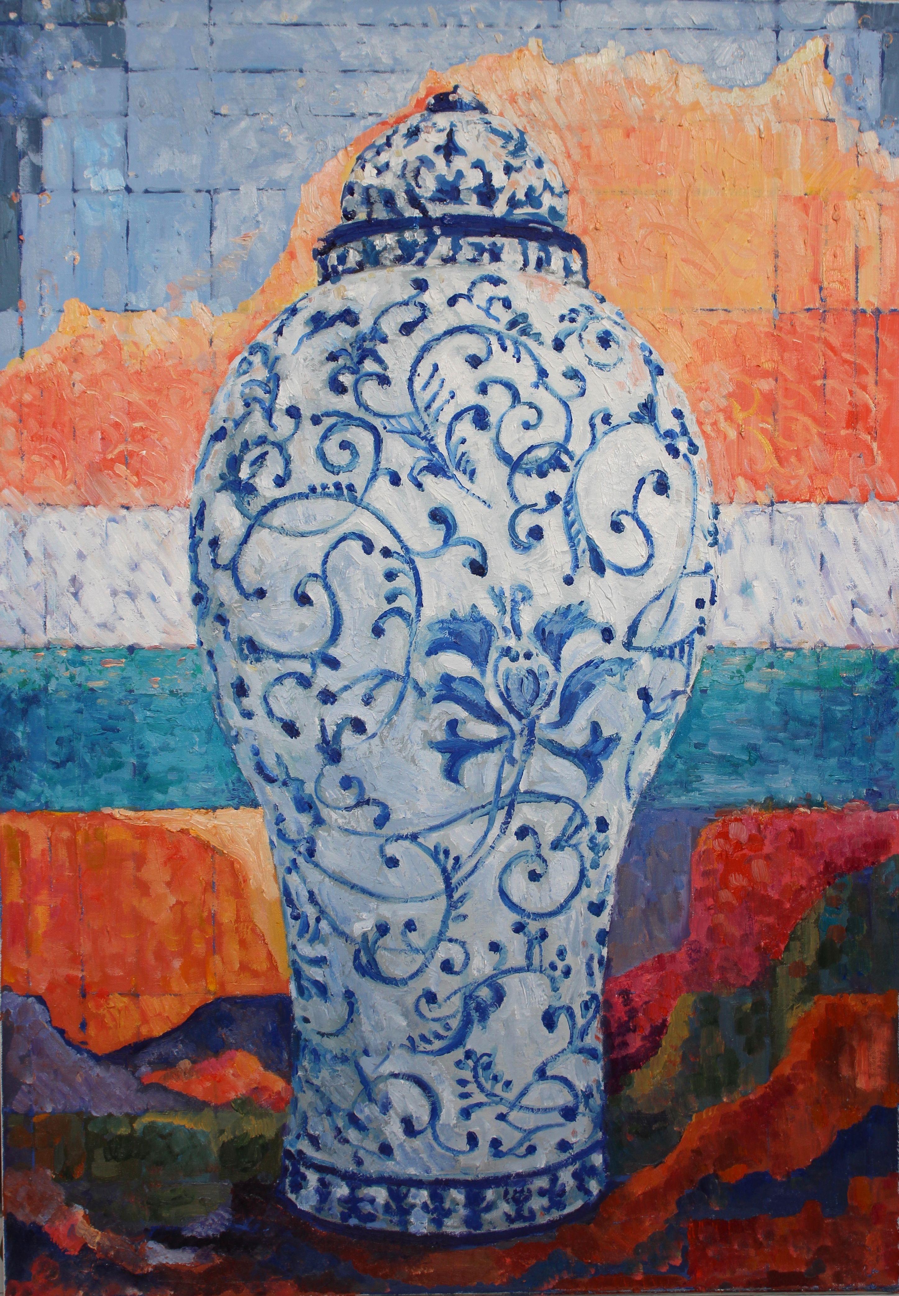 Body&Spaces1, Pittura, Olio su tela - Painting di Elena Done