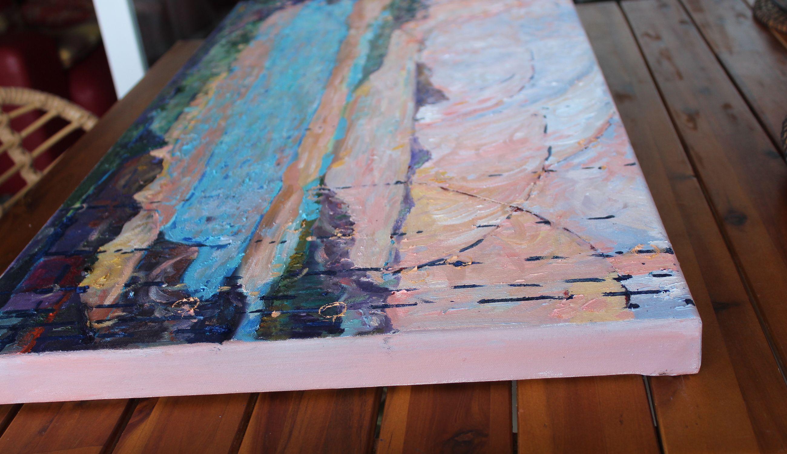 Paisajes futuros, Pintura, Óleo sobre lienzo - Painting Impresionista de Elena Done