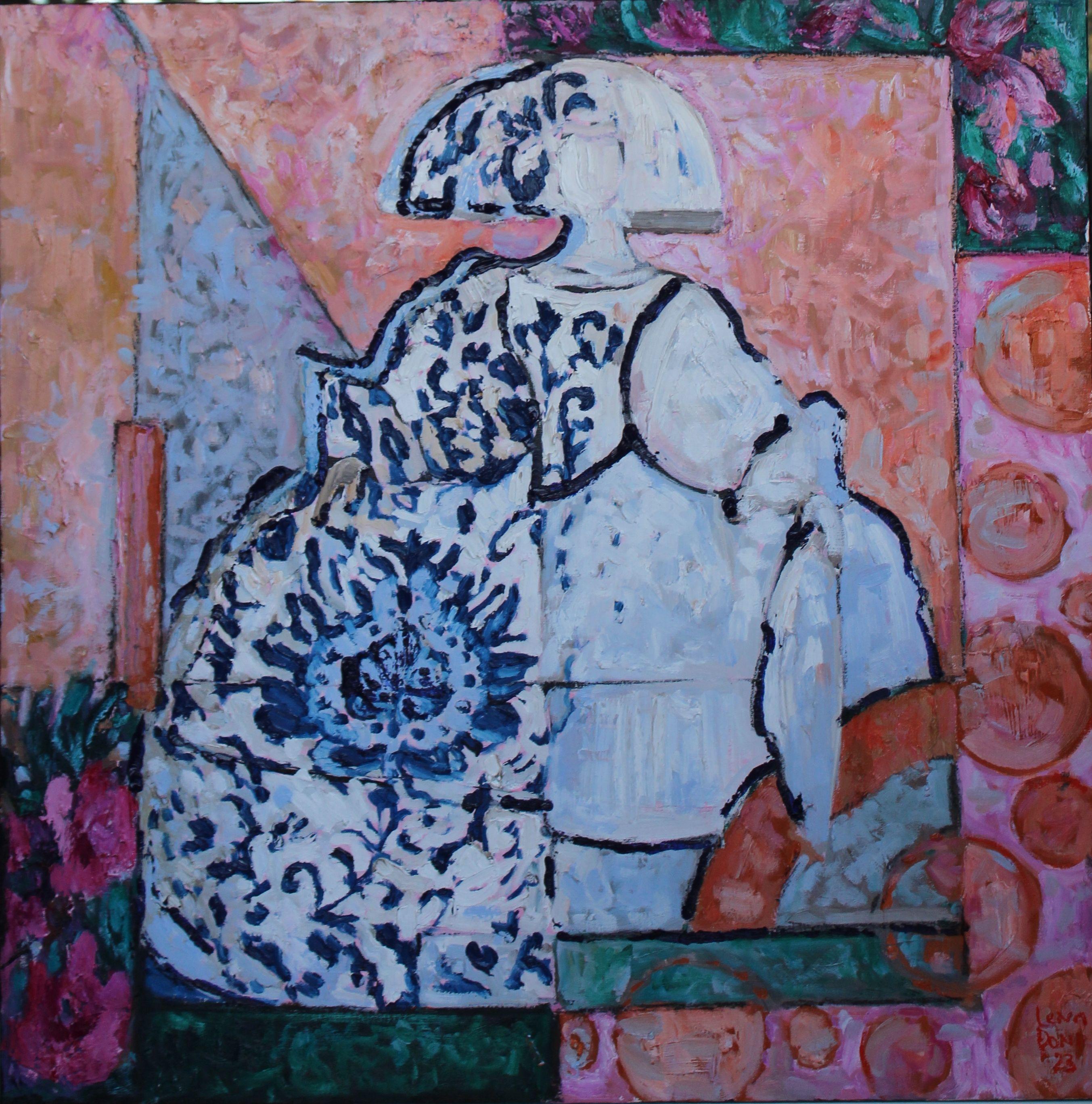 Menina, Pittura, Olio su tela - Painting di Elena Done