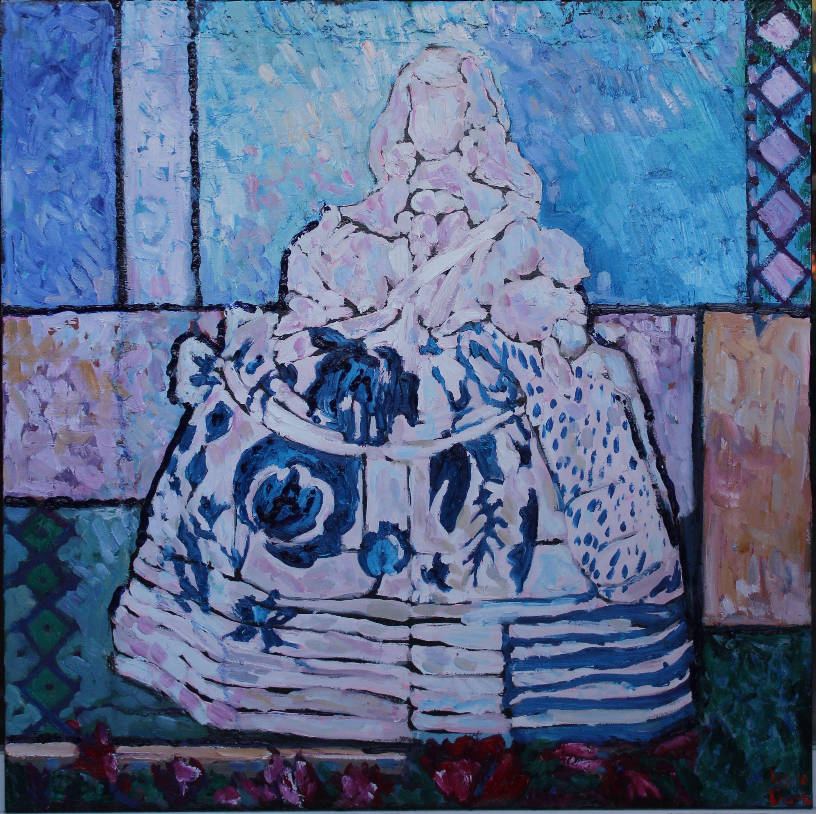 Menina, Pittura, Olio su tela - Painting di Elena Done