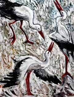 Srorks, Painting, Oil on Canvas
