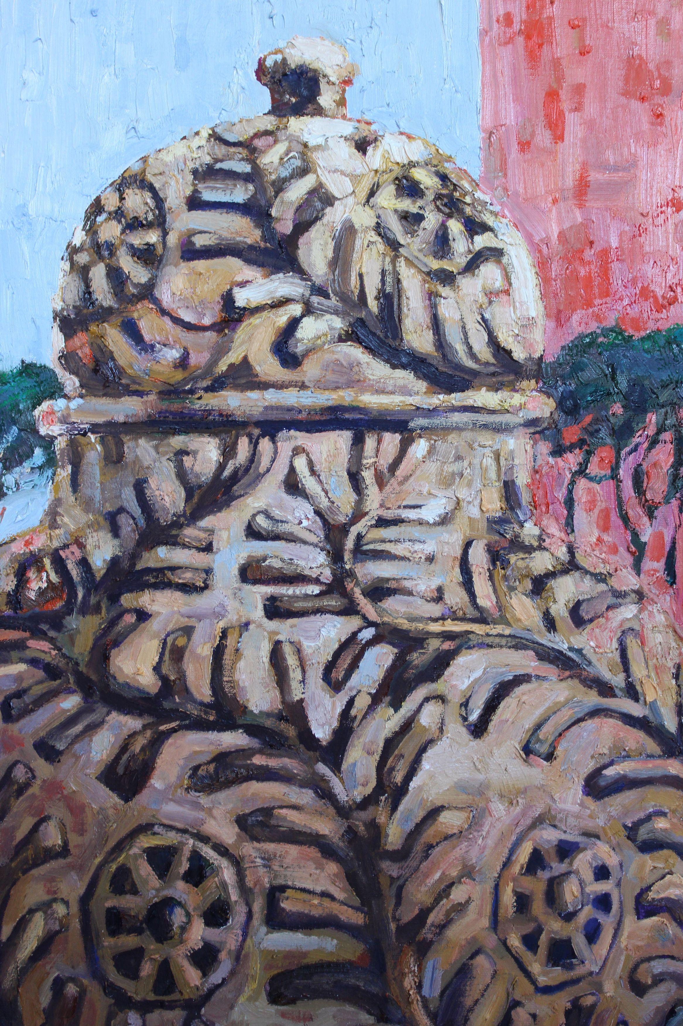 Vaso con risorse in Puglia, Pittura, Olio su tela - Painting Contemporaneo di Elena Done