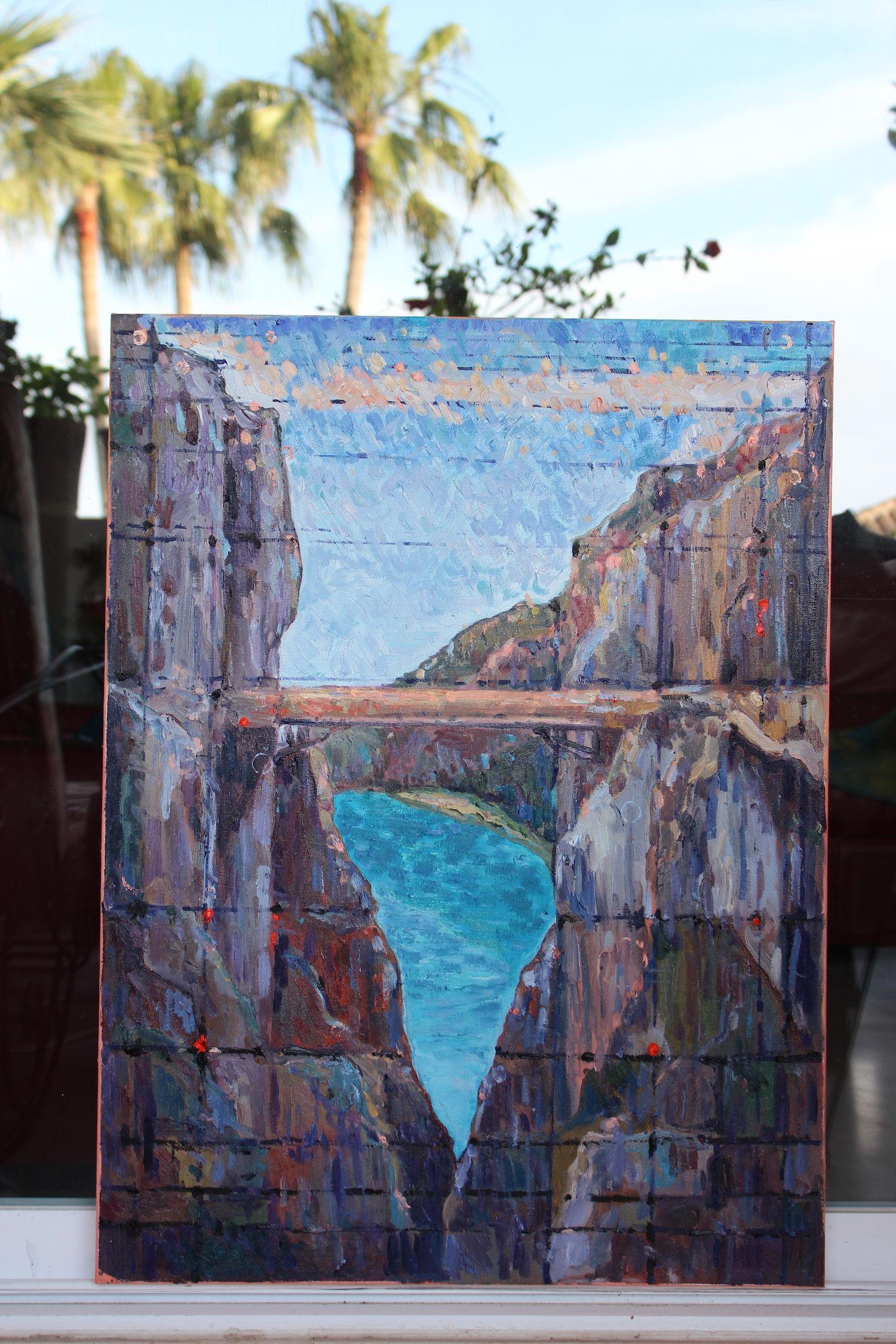 Possiamo costruire un ponte tra noi, Pittura, Olio su tela - Painting Impressionismo di Elena Done