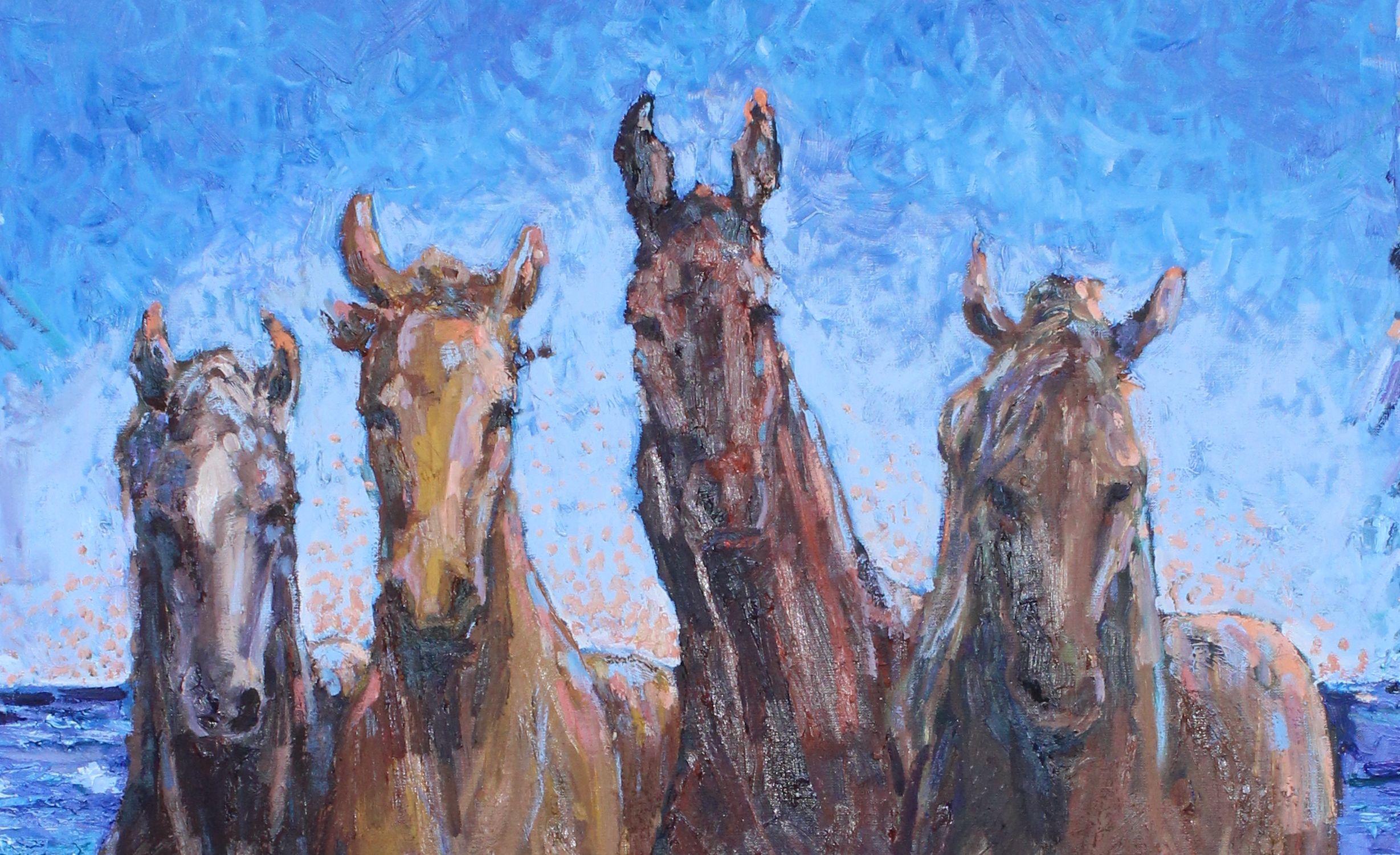 Vincitori, Pittura, Olio su tela - Painting Postmoderno di Elena Done