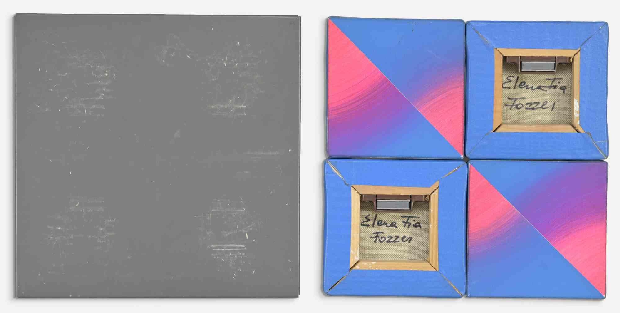 Irradiant Chromosectorial - Peinture acrylique d'Elena Fia Fozzer - 1989 en vente 1