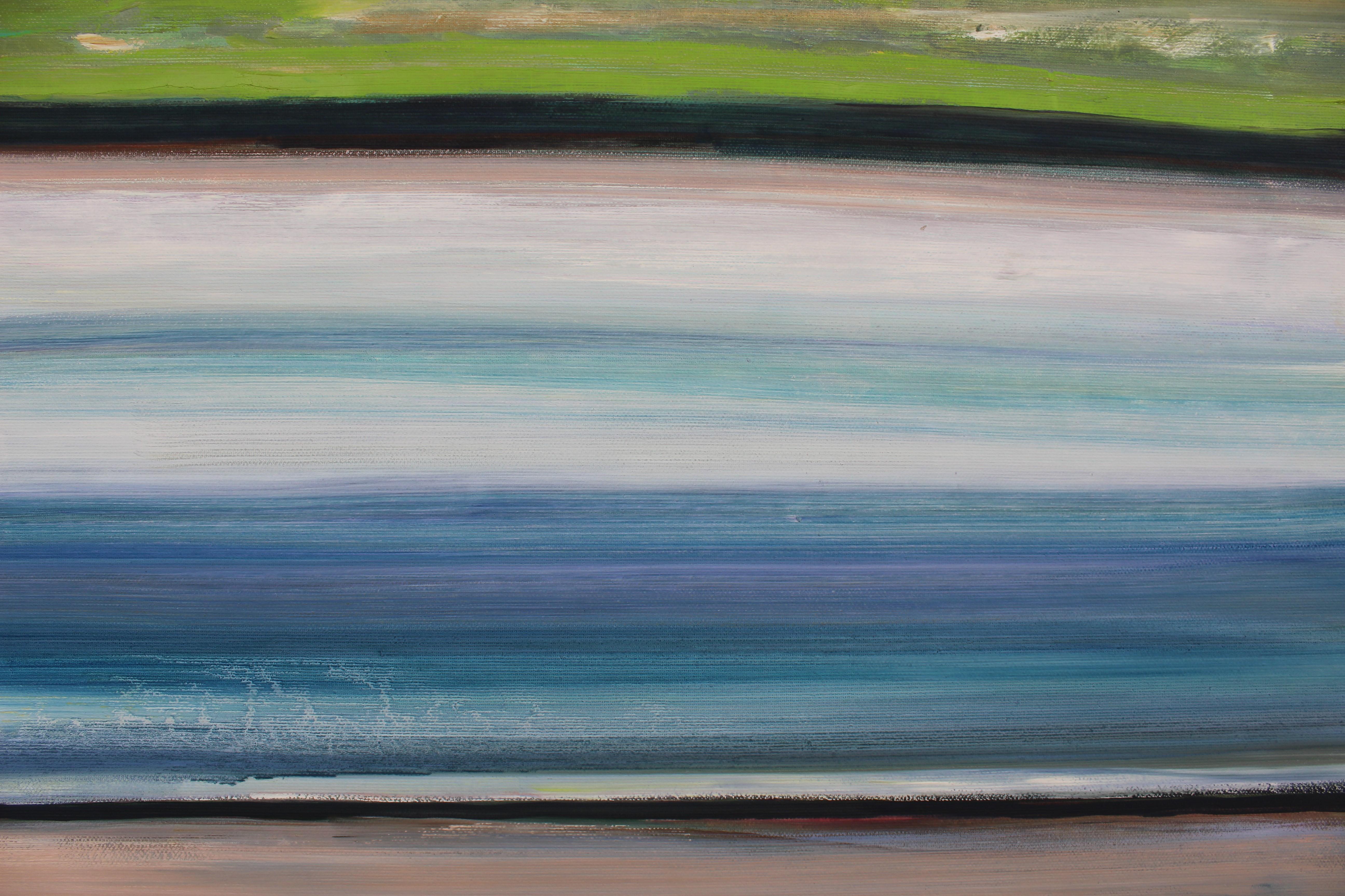 Purgatorio Paradiso Inferno - Trittico Pittura Giallo Arancione Blu Bianco Verde in vendita 5