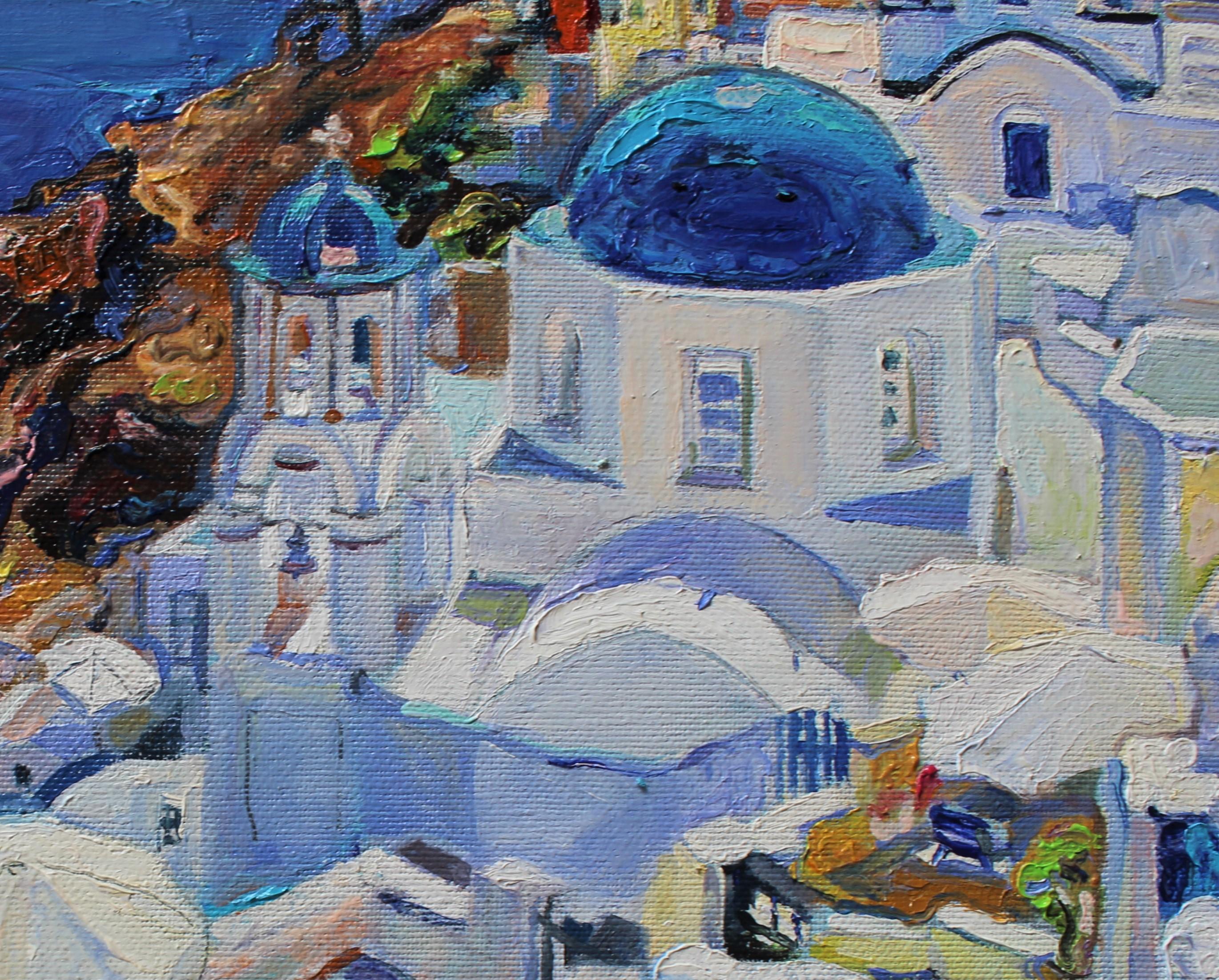blue church art