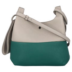 Elena Ghisellini Women Handbags Green, Grey Leather