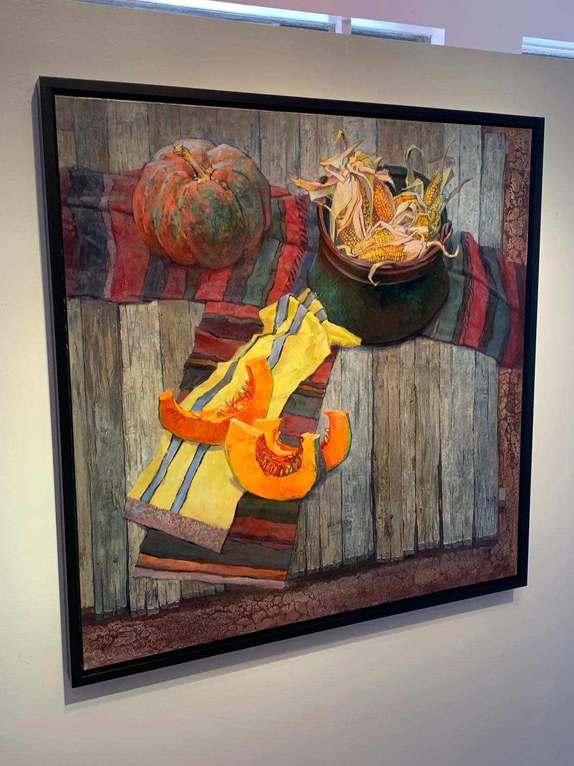 Cubanisches Stillleben (Braun), Still-Life Painting, von Elena Grin