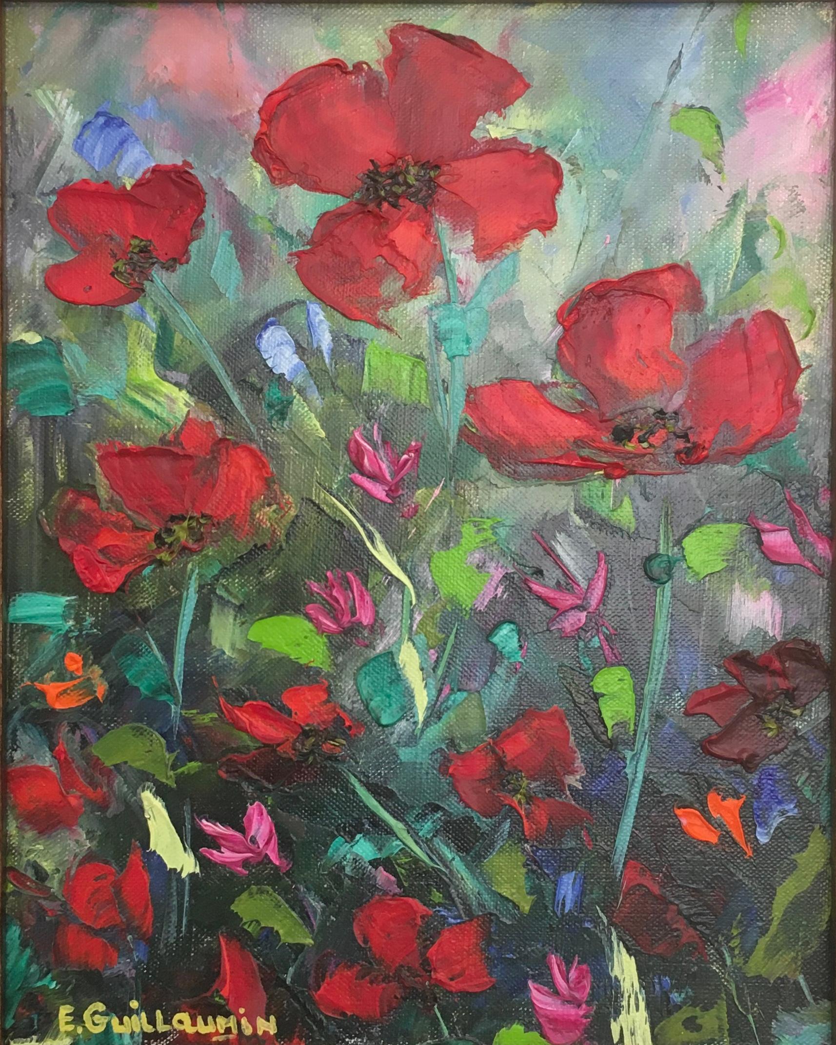 paintings of red poppies
