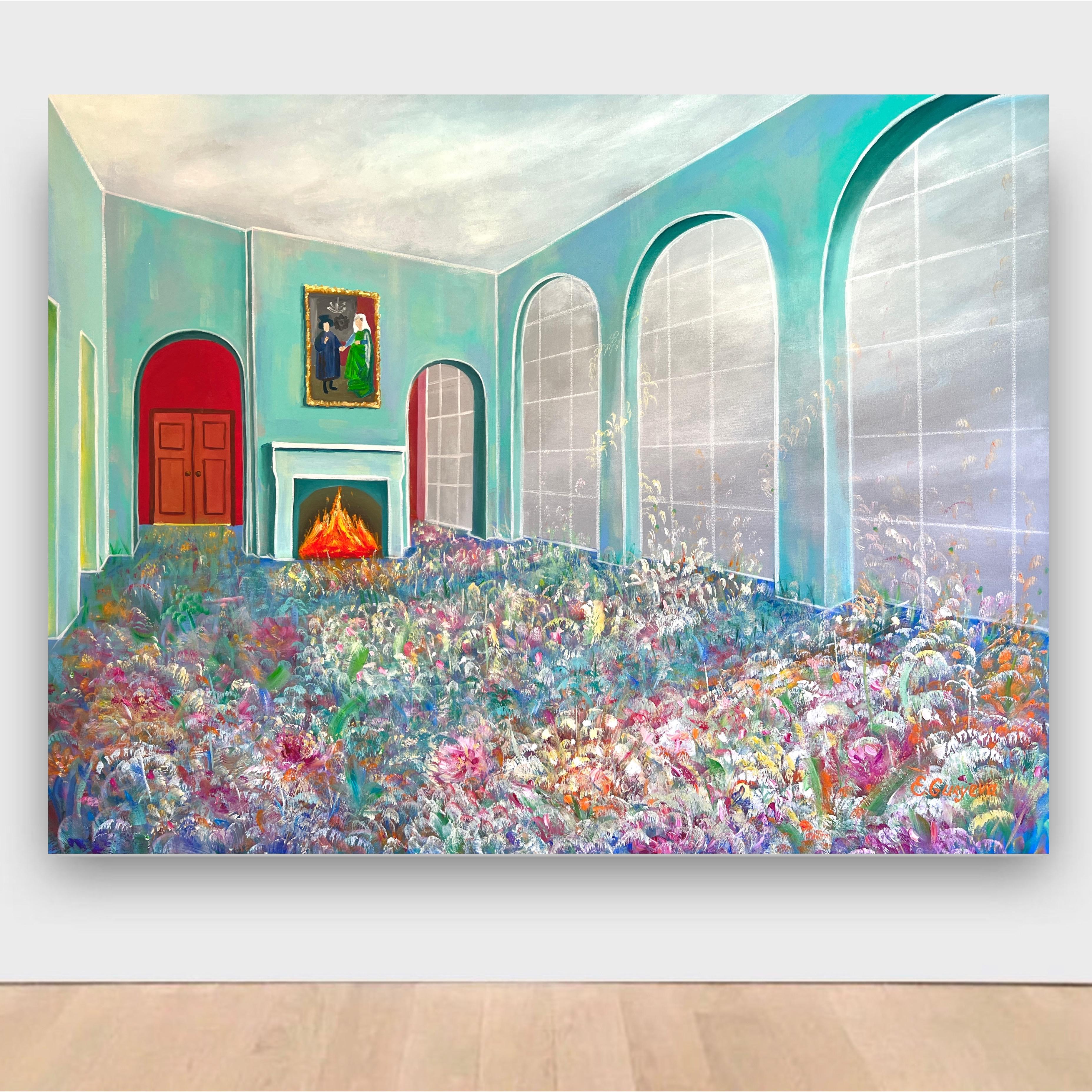 House full of vitality - Painting by Elena Guryeva Art
