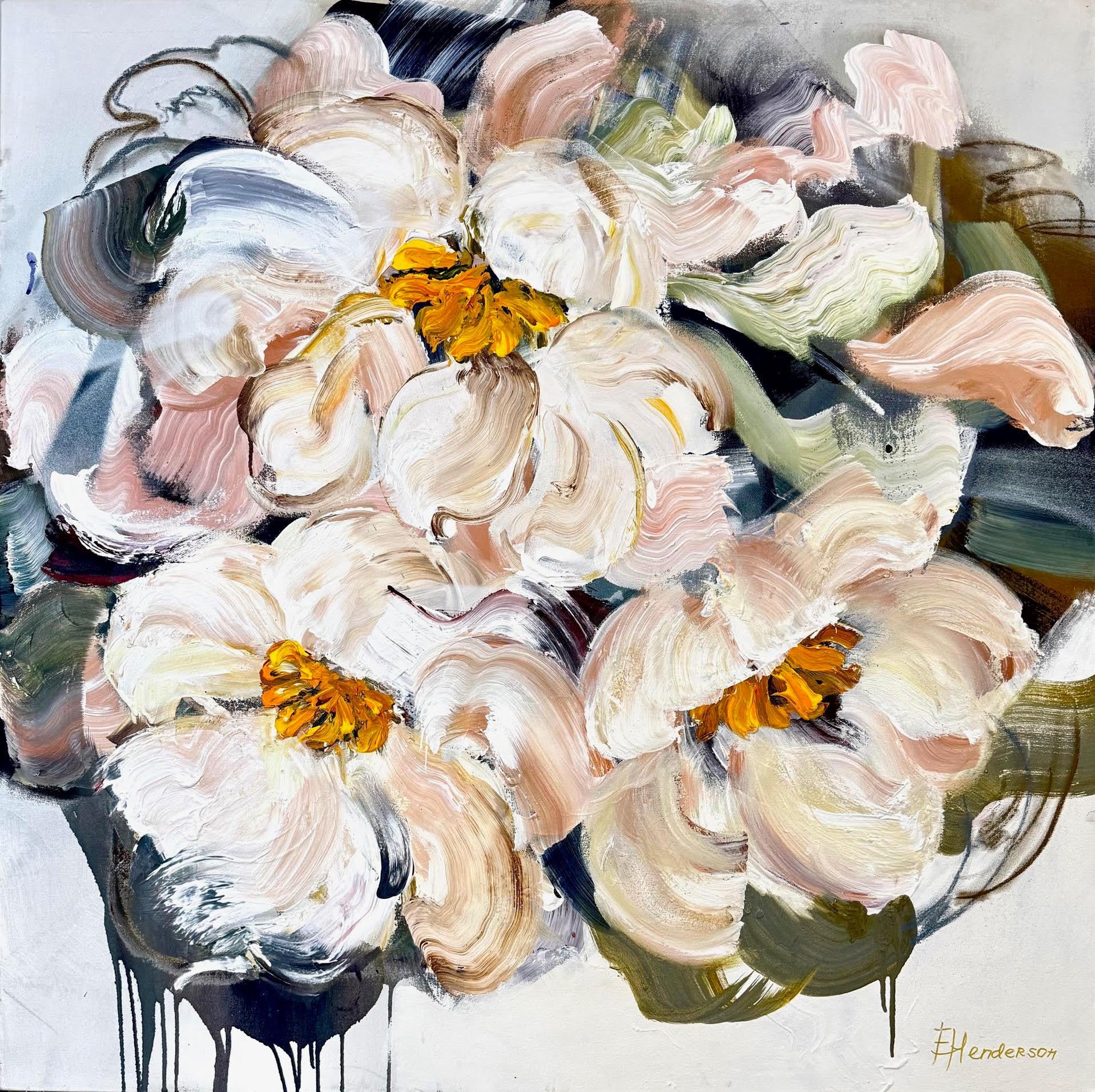 Still-Life Painting de Elena Henderson - Rubor y Flor I