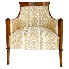 Vintage "Elena" Italianate Biedermeier-Style Chair by Gianni Versace Home with Medusa
