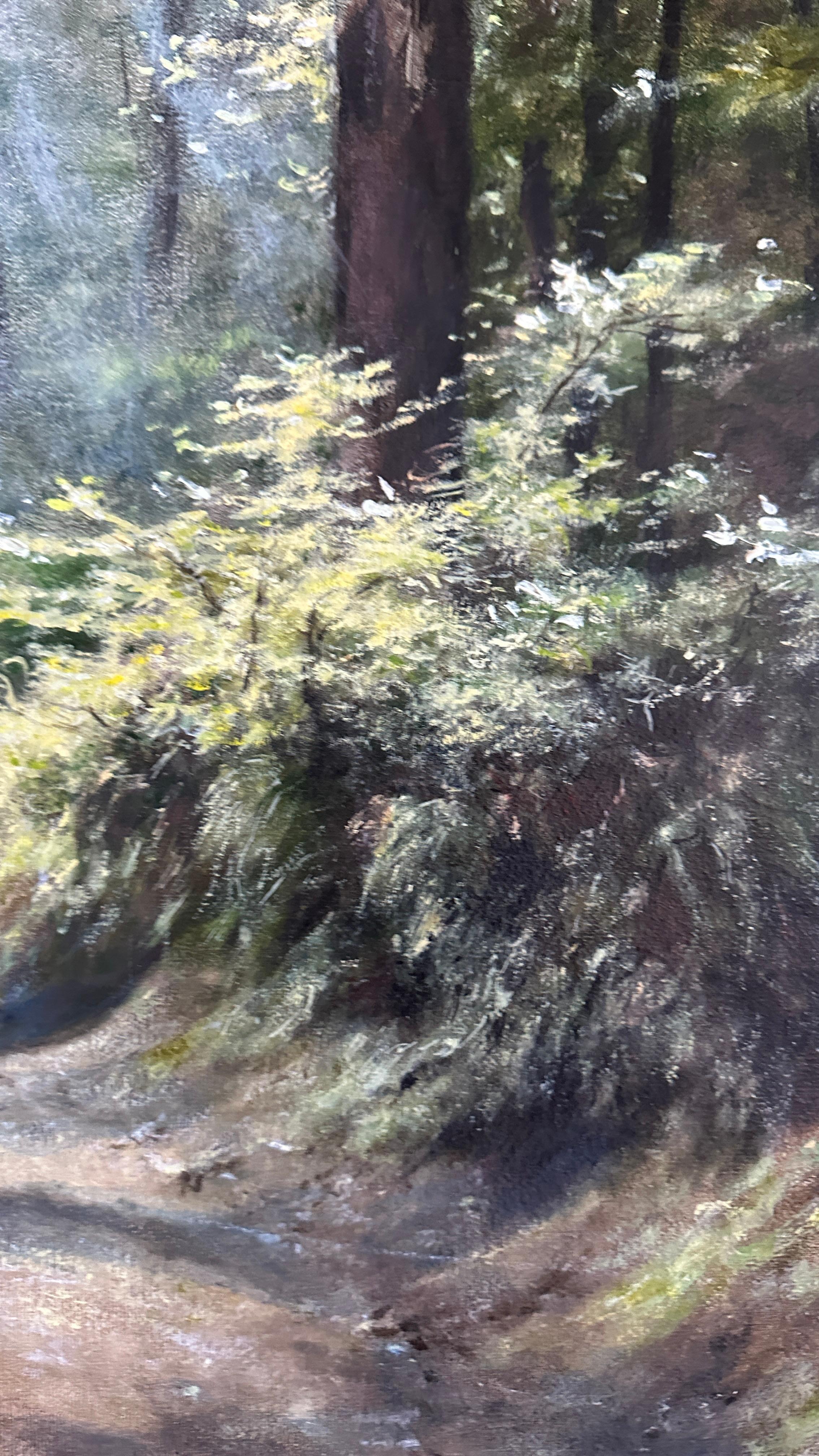 Bachata Of Shadows - Black Landscape Painting by Elena Khokhryakova