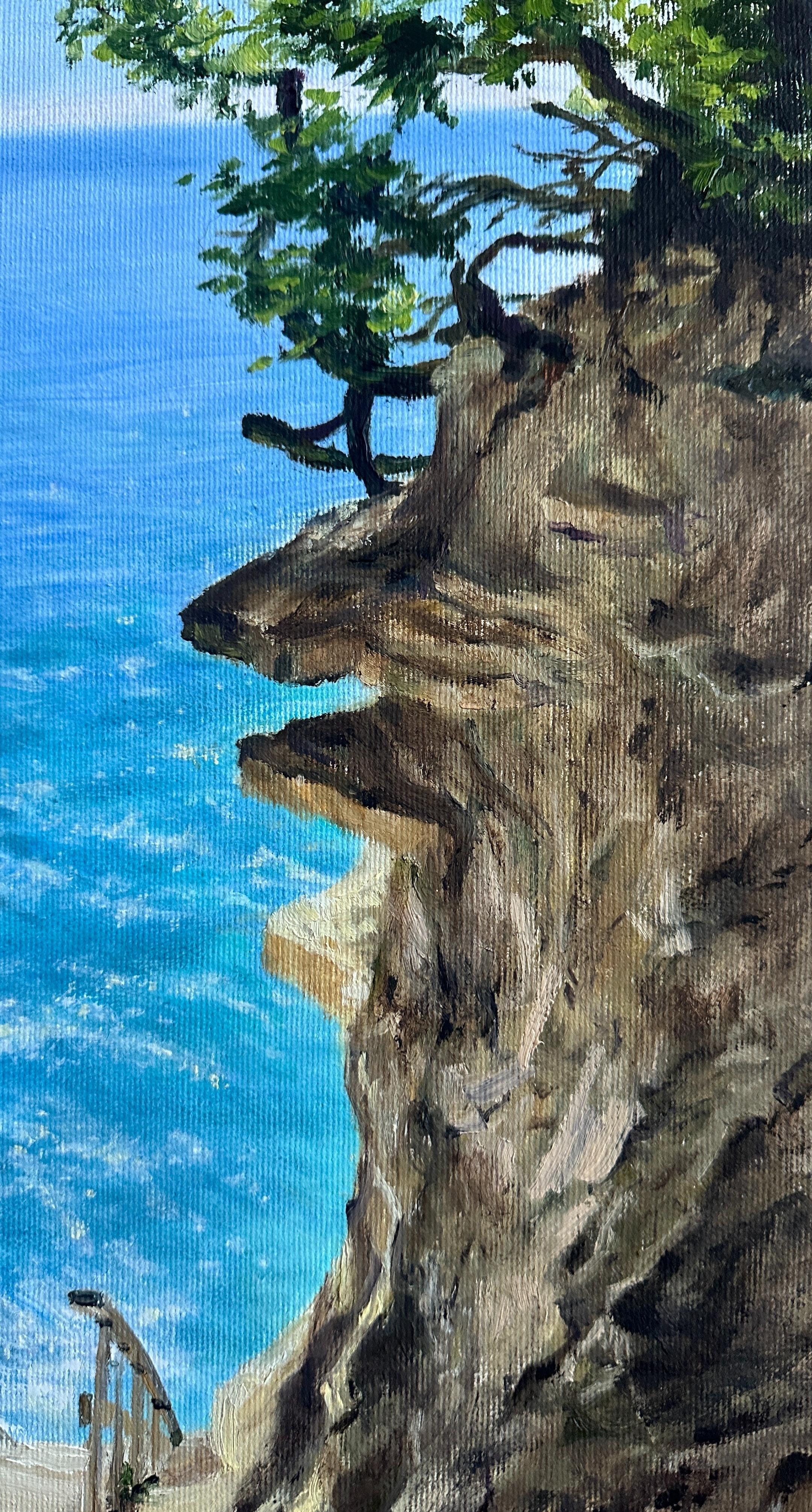Abstieg ins Blaue (Impressionismus), Painting, von Elena Khokhryakova