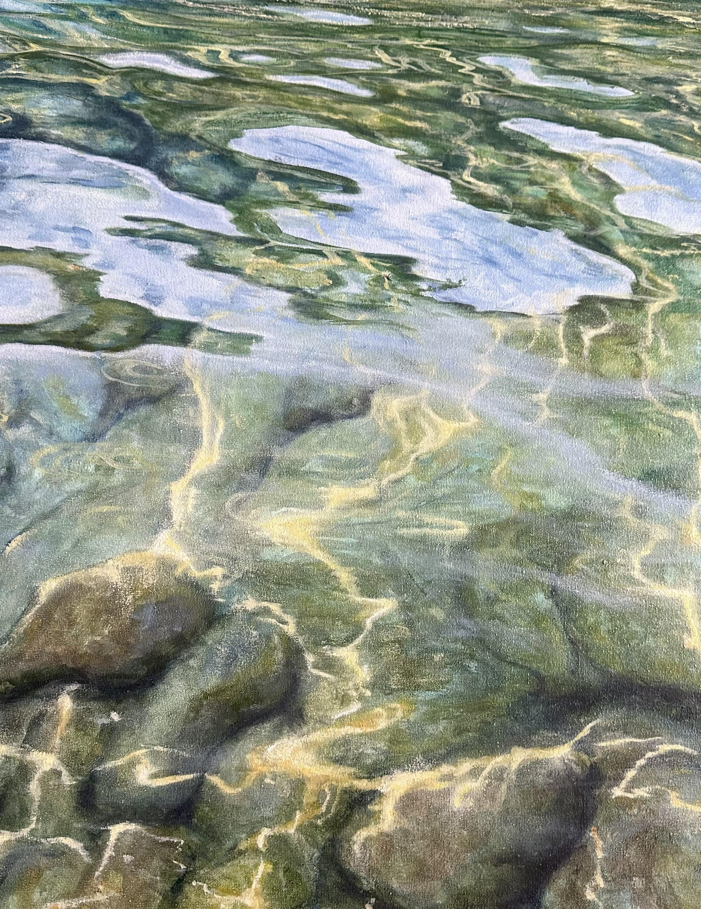 Dnipro River - Painting by Elena Khokhryakova