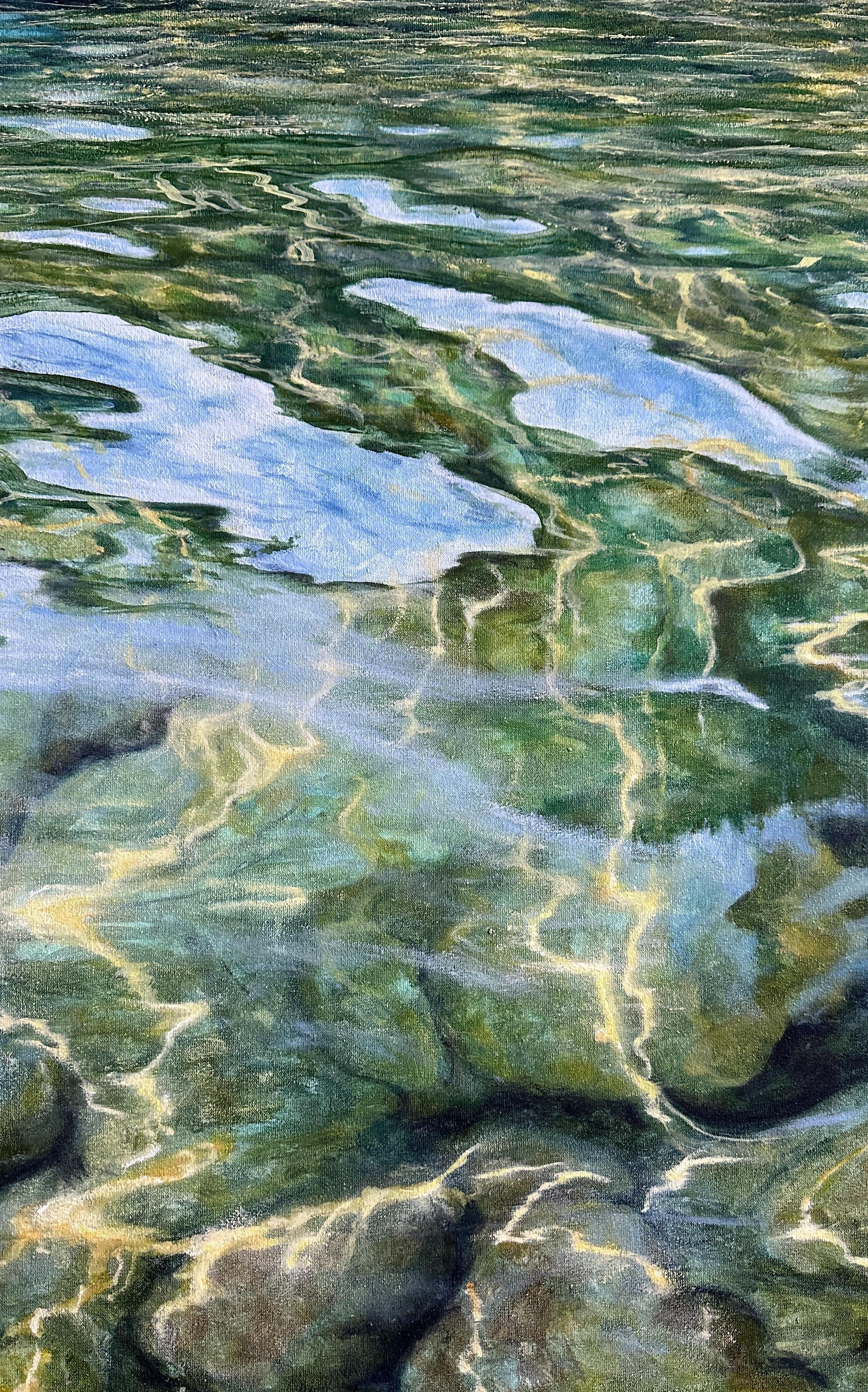 Dnipro River - Impressionist Painting by Elena Khokhryakova