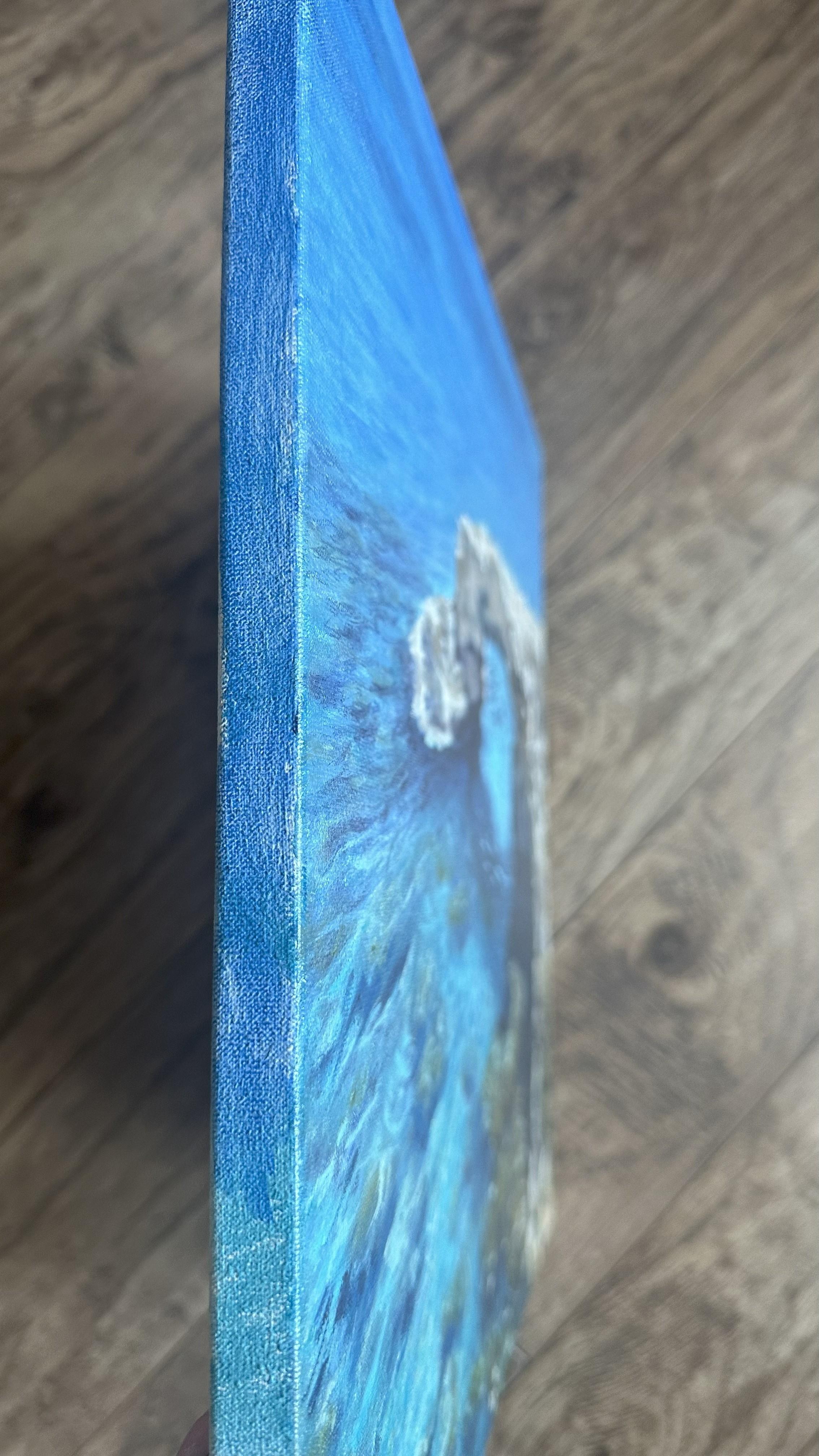 GATEWAY TO LIGHT - Blue Landscape Painting by Elena Khokhryakova