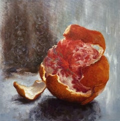 Grapefruit Peel  Original Oil Painting  40 × 40 cm
