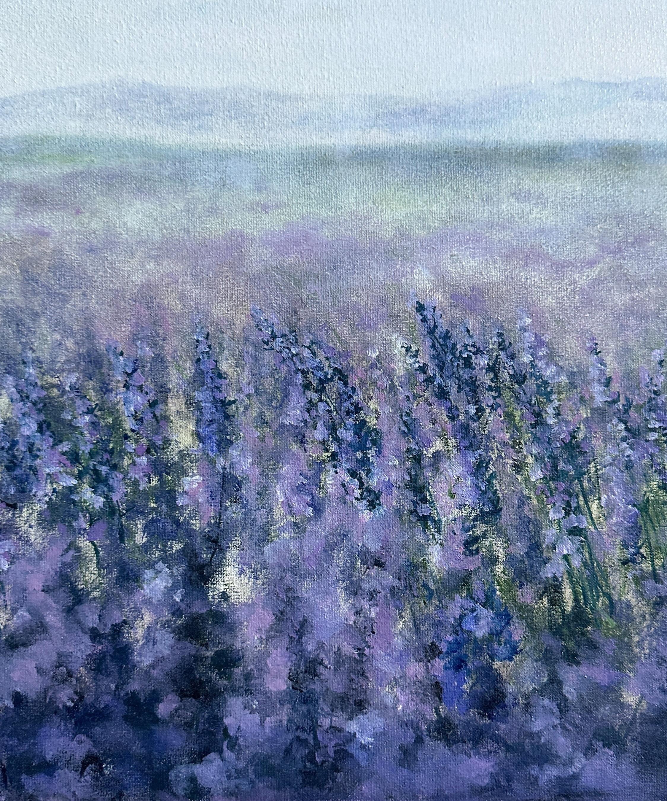 Lavender field - Painting by Elena Khokhryakova