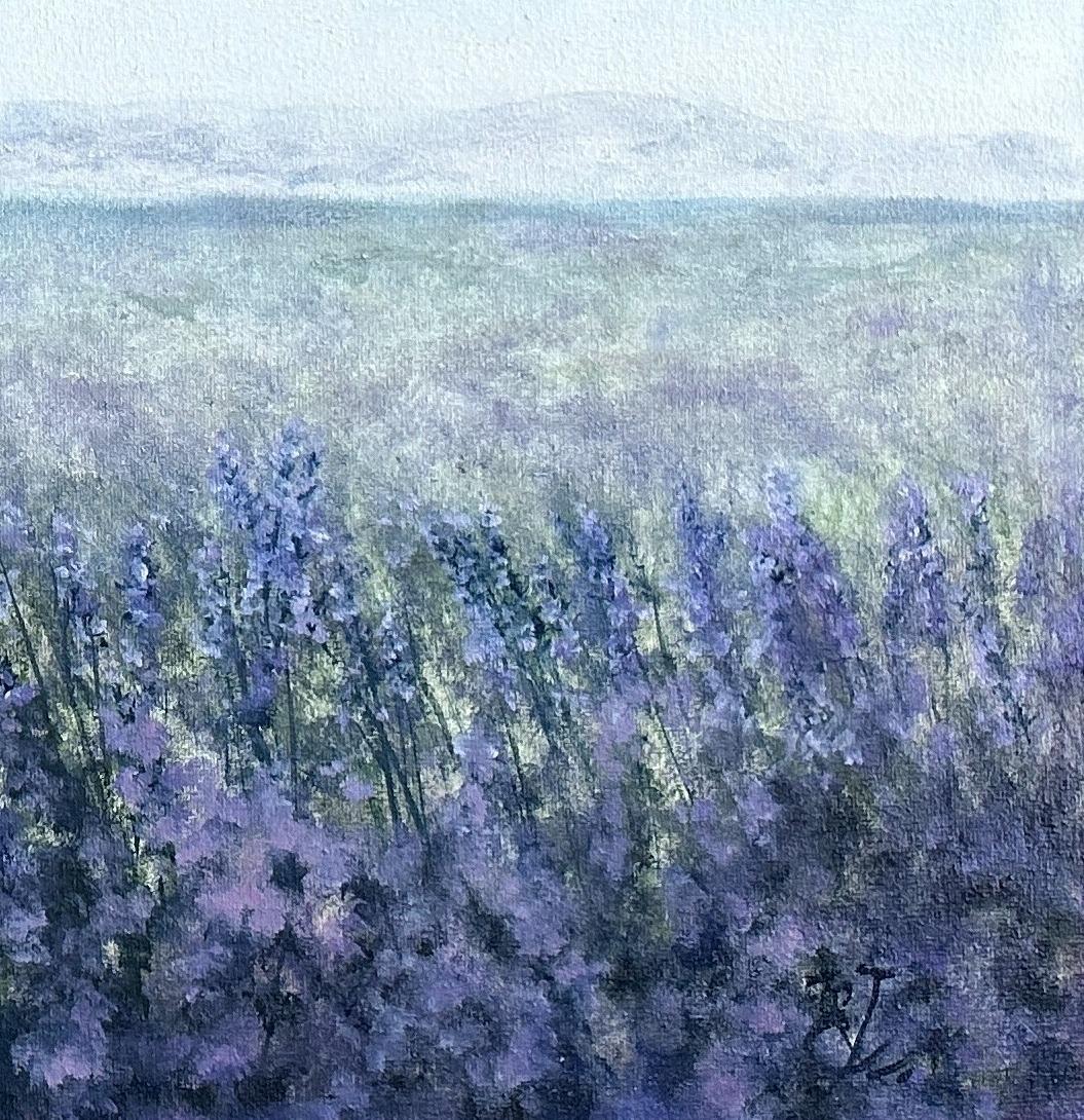 Lavender field - Impressionist Painting by Elena Khokhryakova