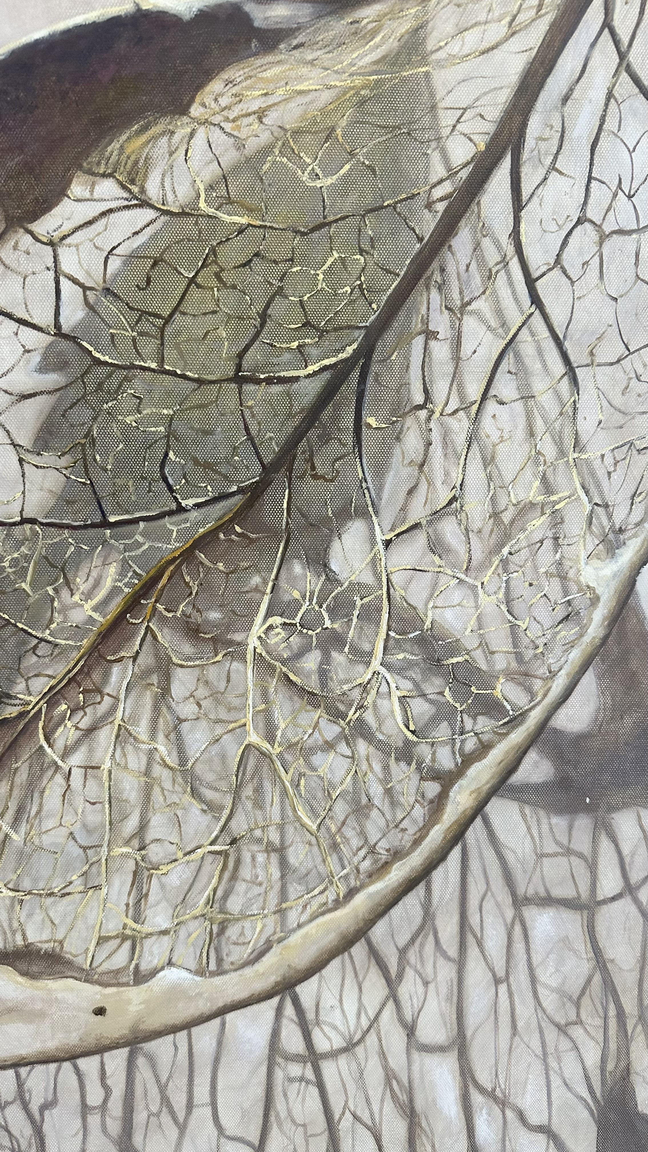 Phisalis (Beige), Abstract Painting, von Elena Khokhryakova